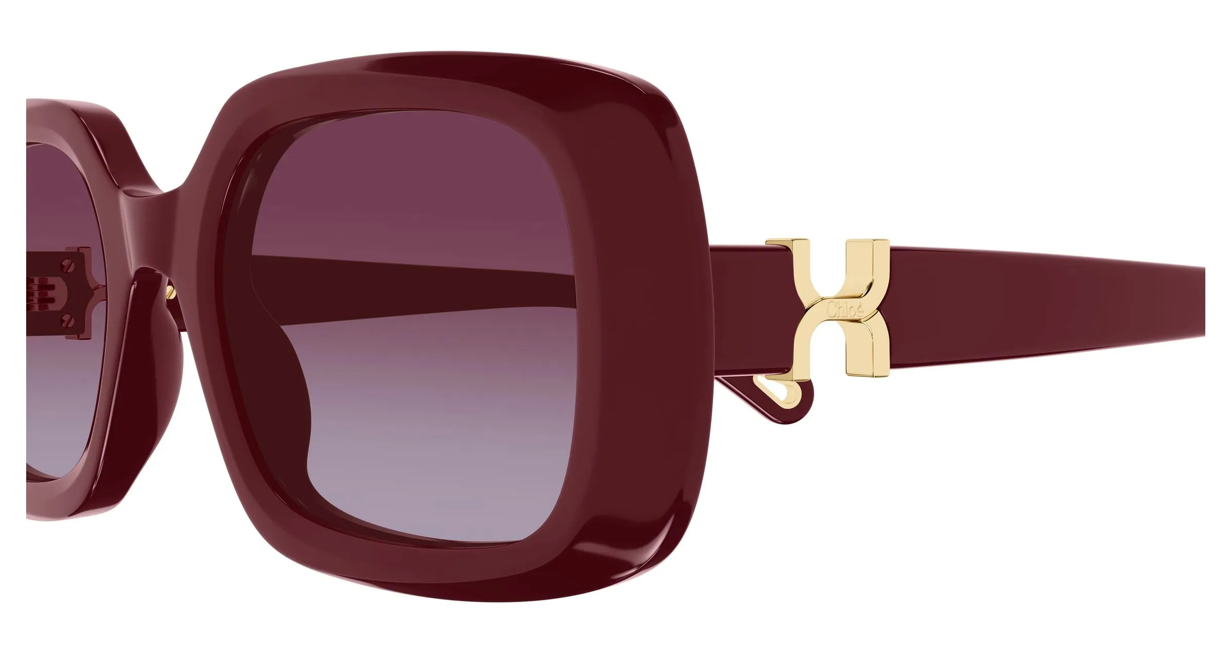 Chloé CH0333S 004 Occhiali da sole Acetato Rosso Rosso Squadrata - immagine 3