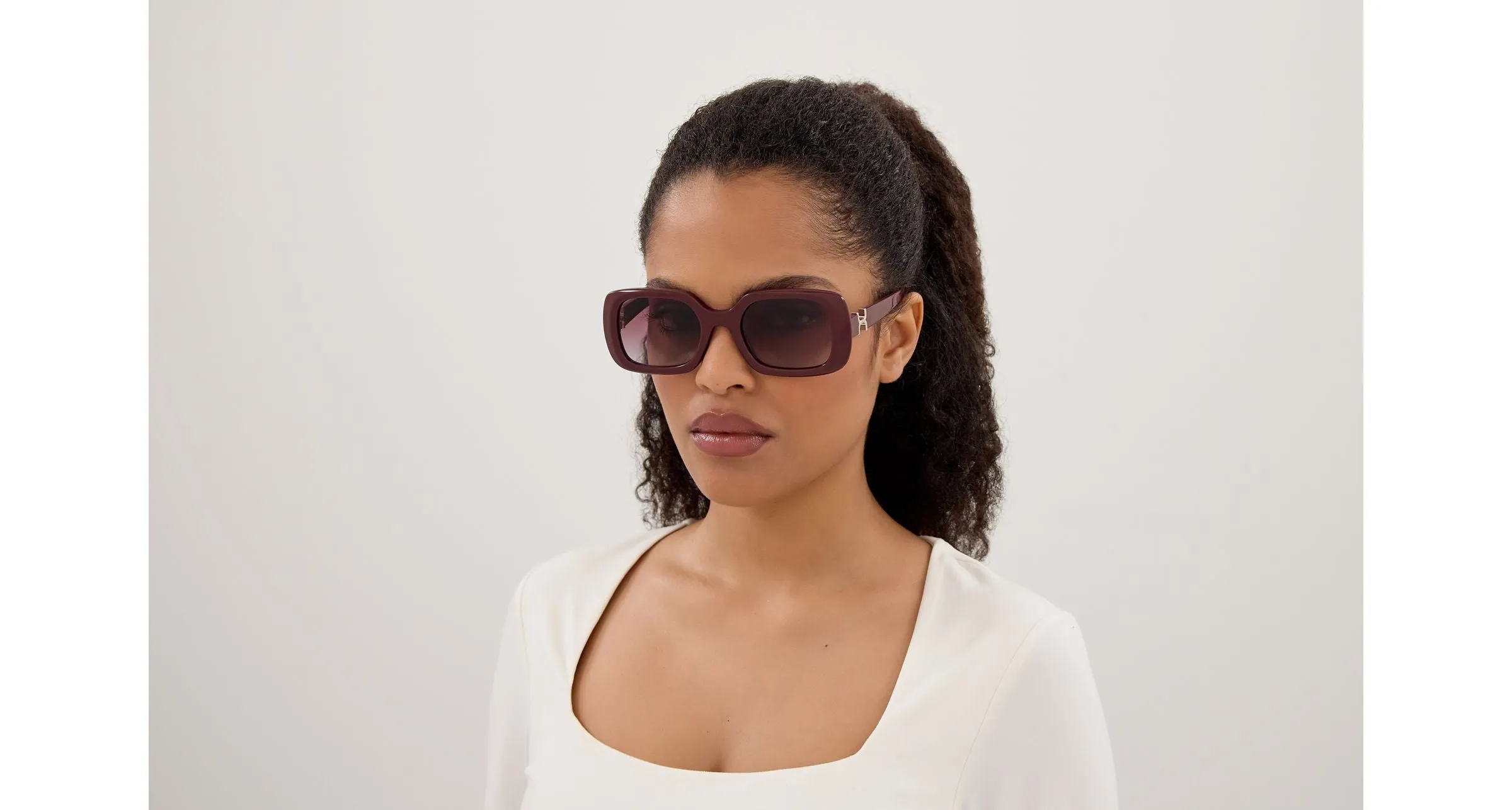 Chloé CH0333S 004 Occhiali da sole Acetato Rosso Rosso Squadrata - immagine 4