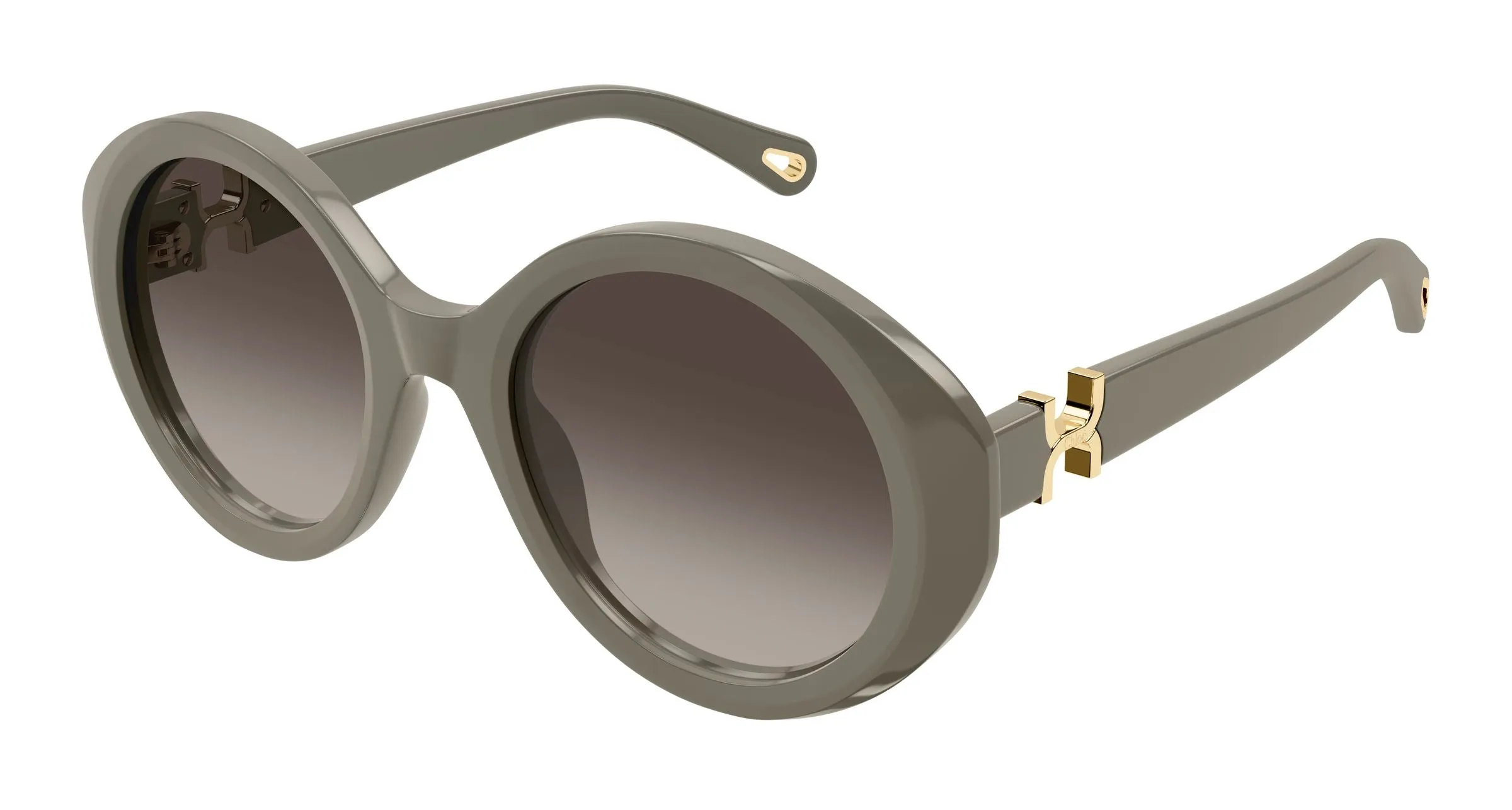 Chloé CH0332S 004 Occhiali da sole Acetato Verde Grigio Rotonda - immagine 1