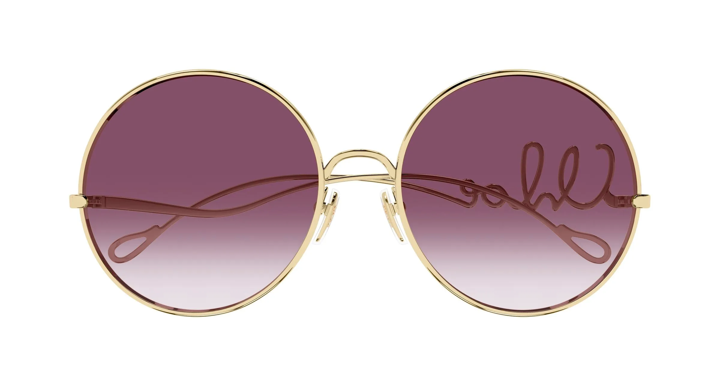 Chloé CH0329S 003 Occhiali da sole Metallo Oro Rosso Rotonda - immagine 2