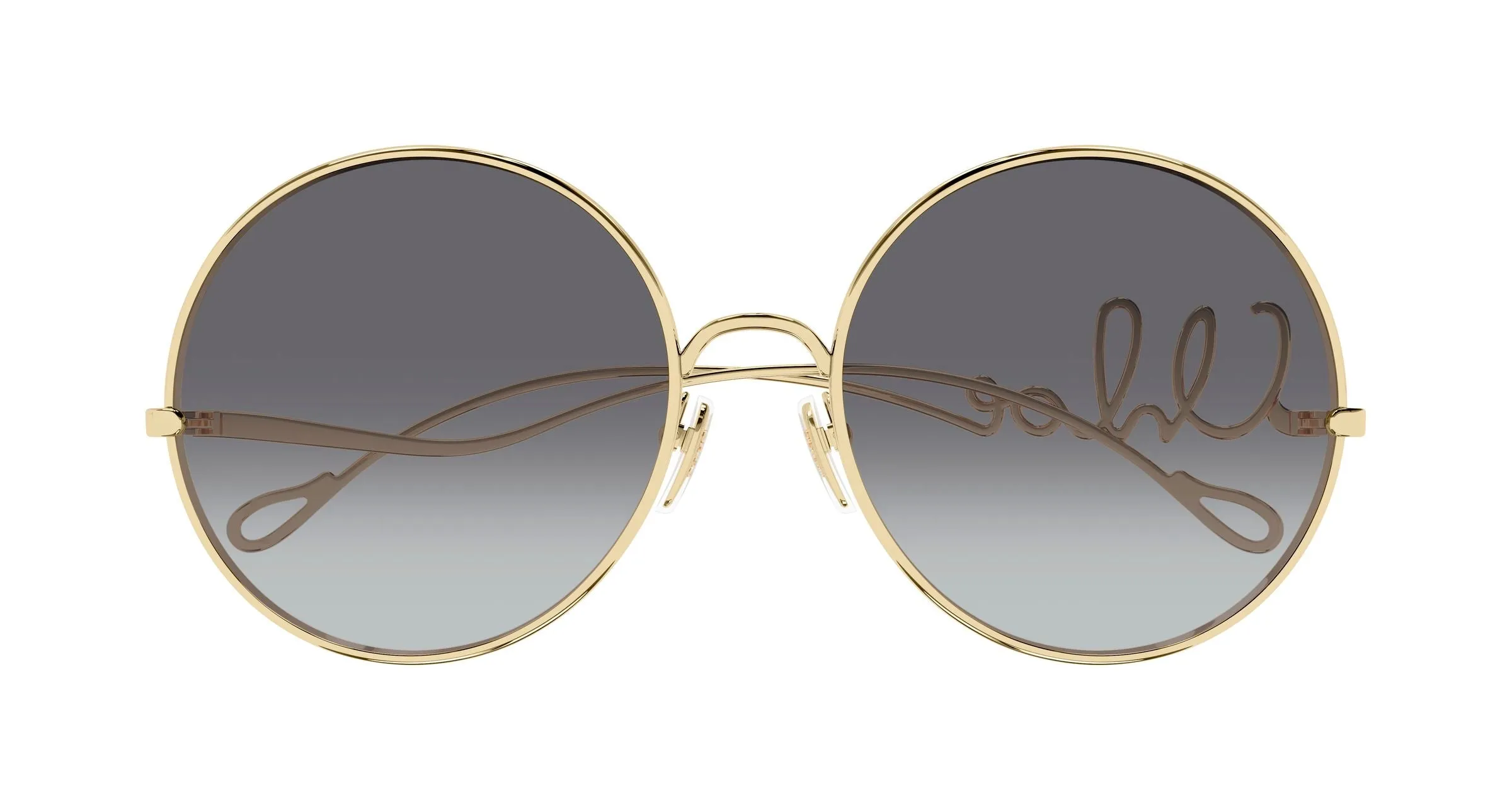 Chloé CH0329S 001 Occhiali da sole Metallo Oro Grigio Rotonda - immagine 2