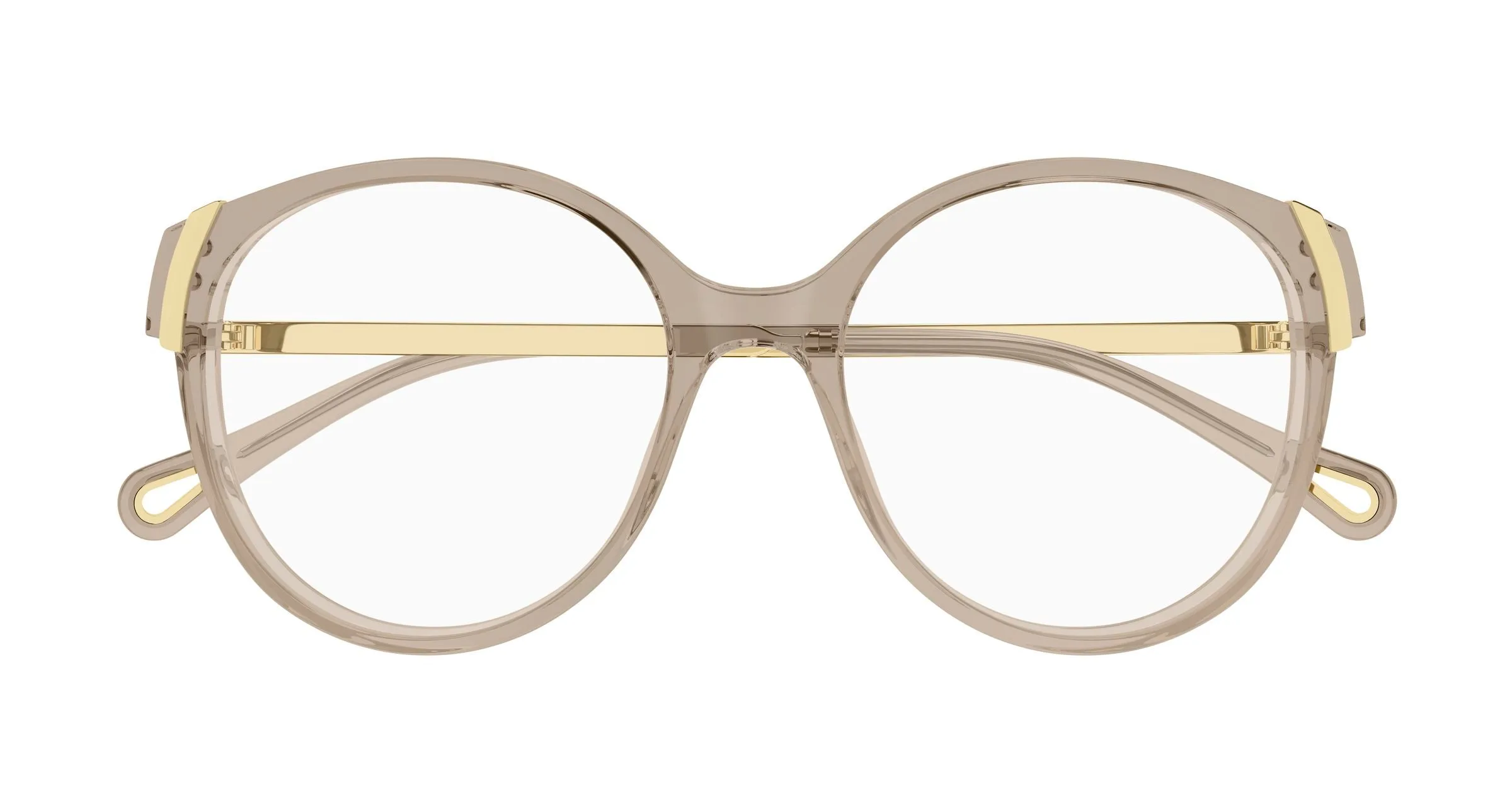 Chloé CH0328O 003 Montature da vista Acetato Marrone Trasparente Rotonda - immagine 2