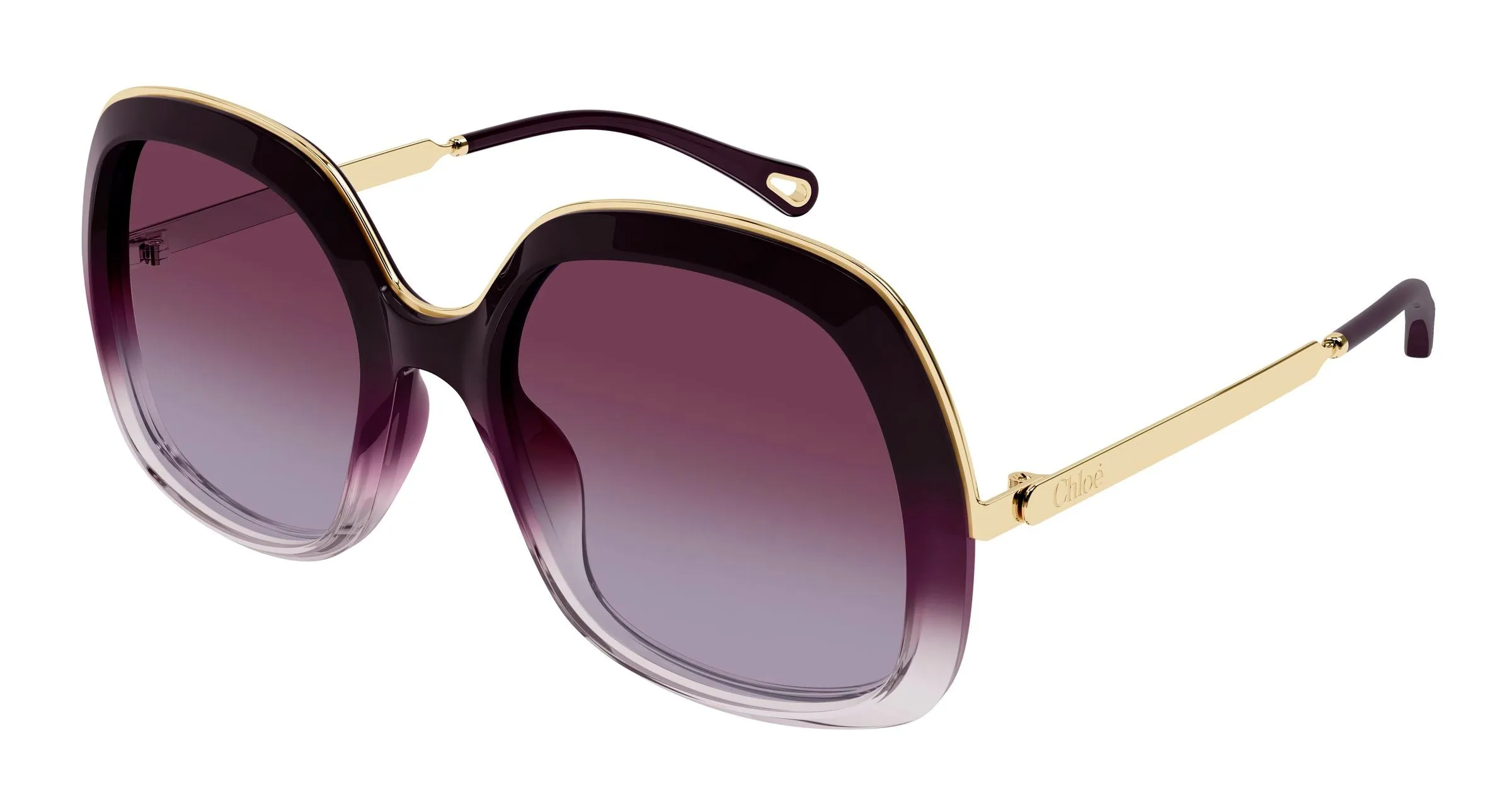 Chloé CH0327S 007 Occhiali da sole Acetato Bordeaux Rosso Squadrata - immagine 1