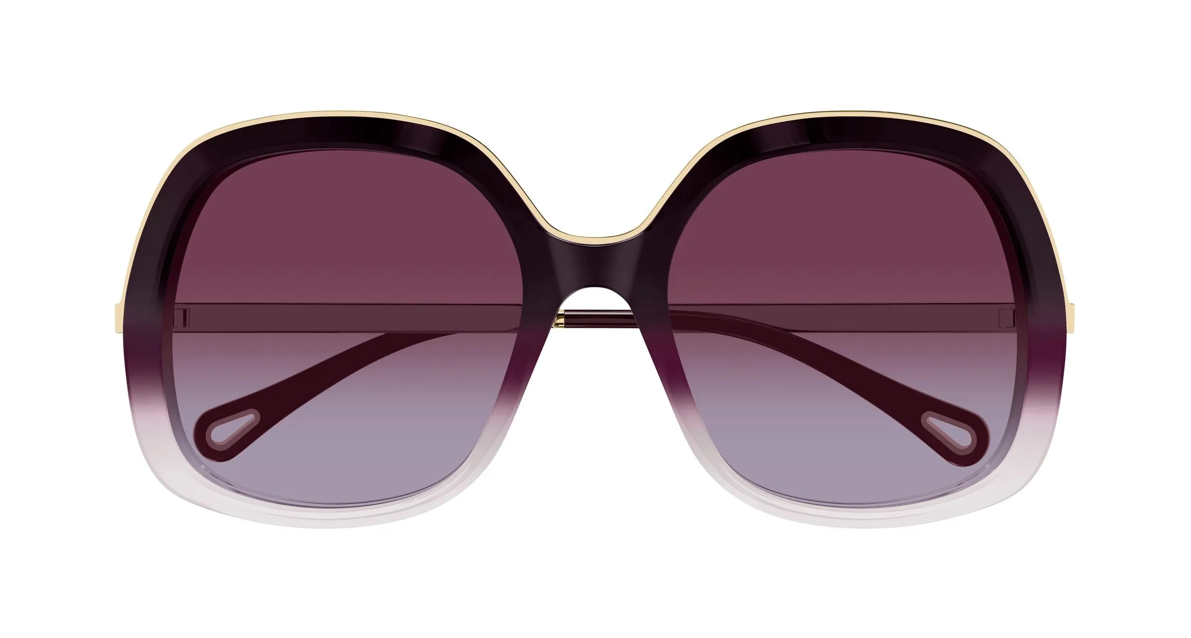 Chloé CH0327S 007 Occhiali da sole Acetato Bordeaux Rosso Squadrata - immagine 2