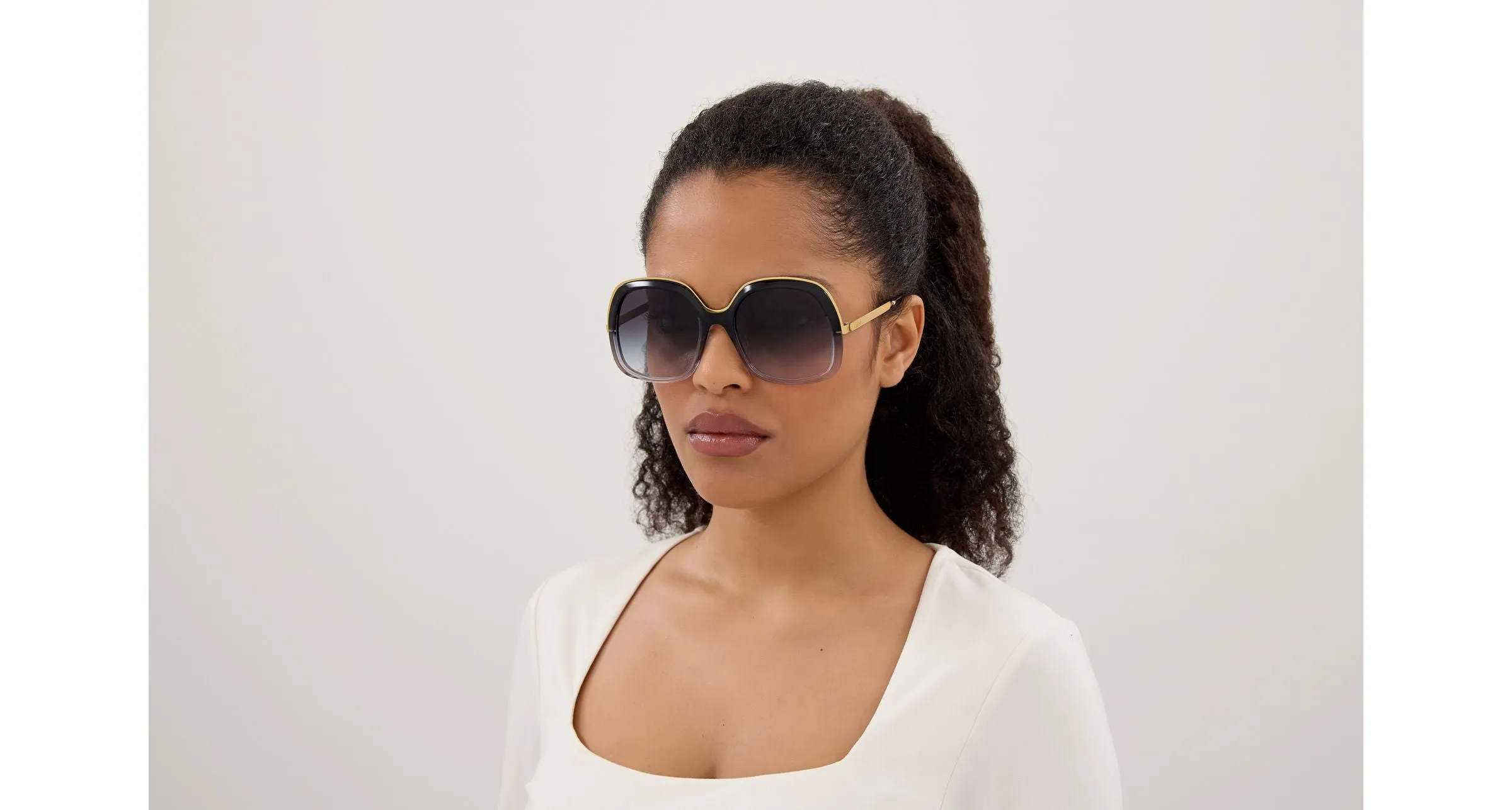Chloé CH0327S 005 Occhiali da sole Acetato Grigio Grigio Squadrata - immagine 4