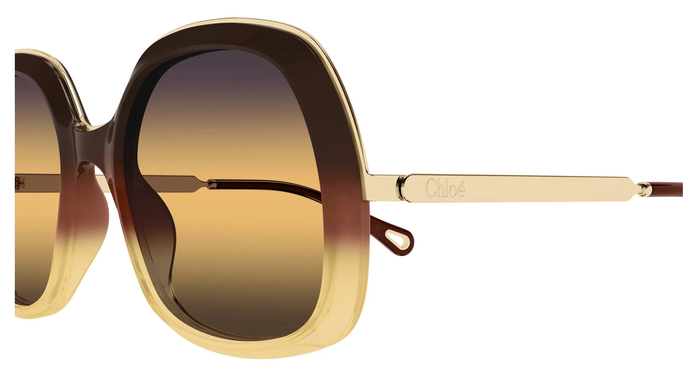Chloé CH0327S 003 Occhiali da sole Acetato Marrone Squadrata - immagine 3