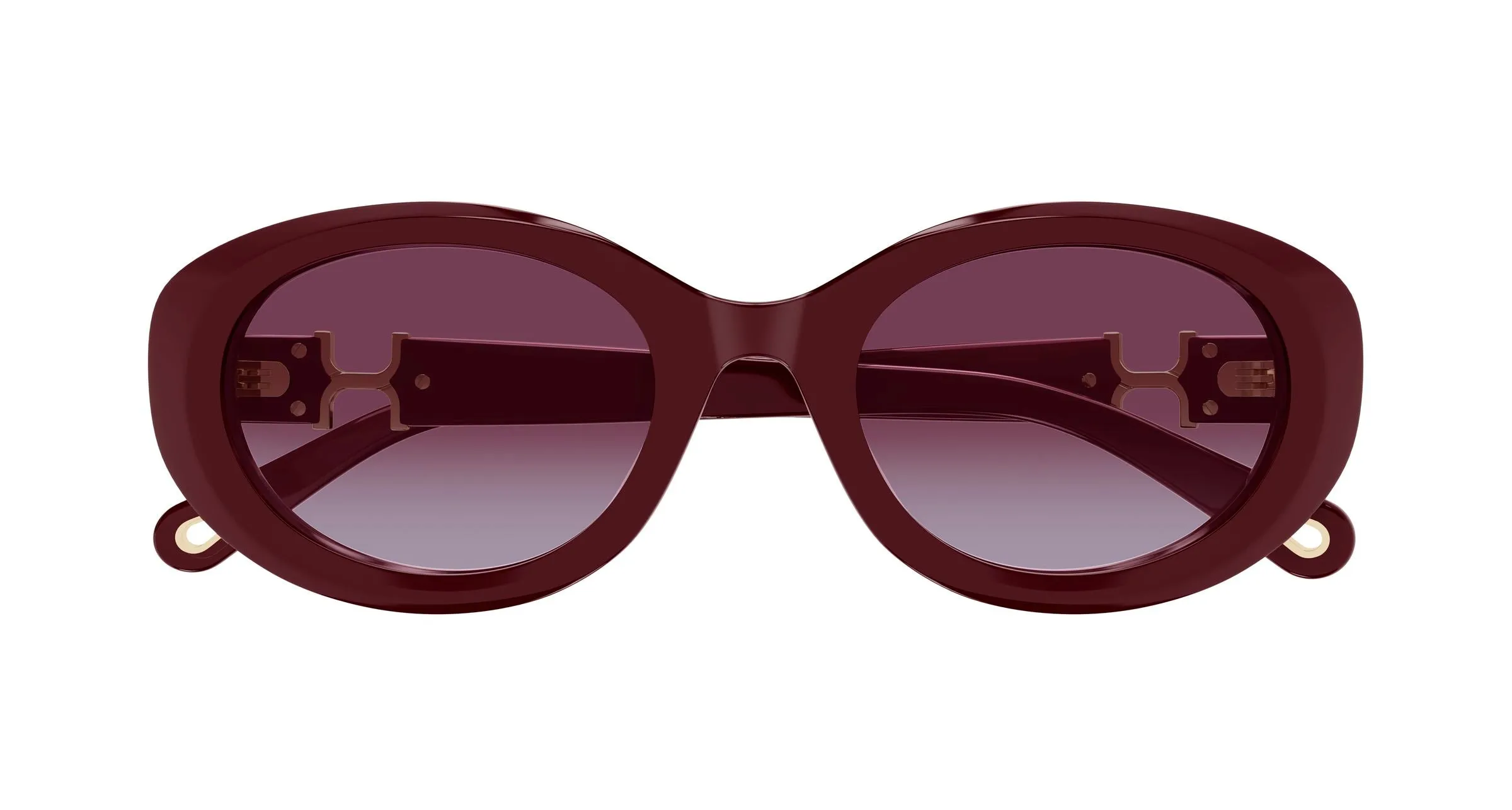 Chloé CH0323SK 004 Occhiali da sole Acetato Rosso Rosso Rotonda - immagine 2