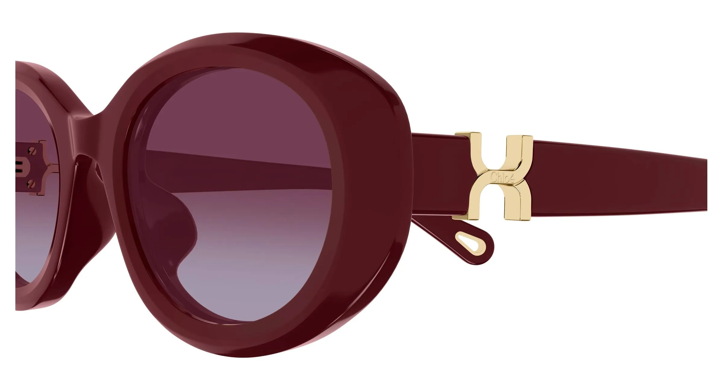 Chloé CH0323SK 004 Occhiali da sole Acetato Rosso Rosso Rotonda - immagine 3