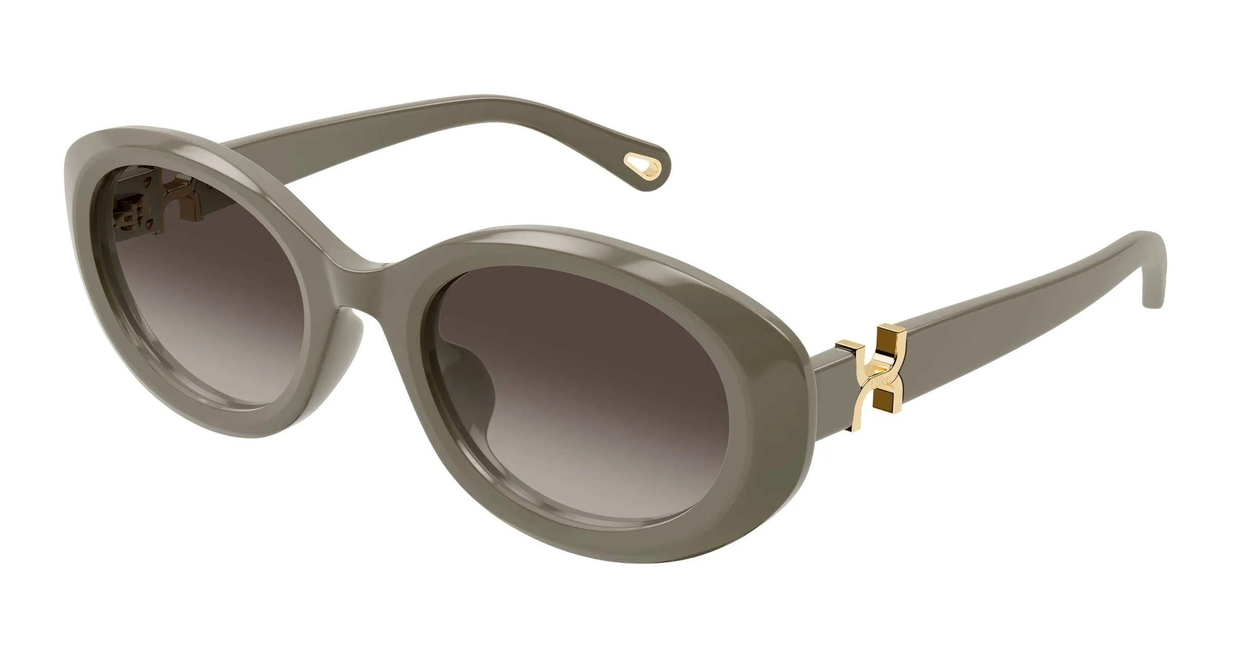 Chloé CH0323SK 003 Occhiali da sole Acetato Verde Grigio Rotonda - immagine 1
