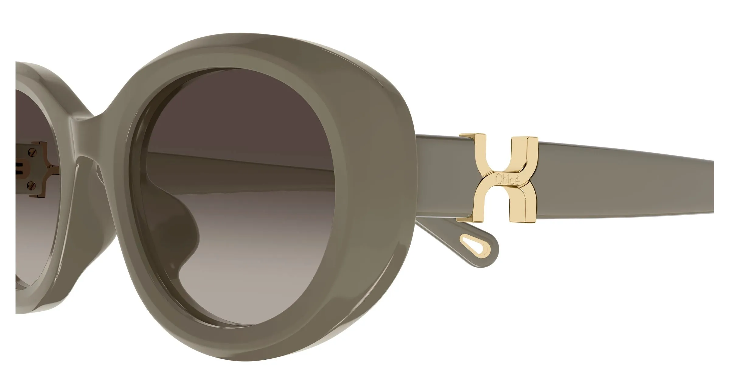 Chloé CH0323SK 003 Occhiali da sole Acetato Verde Grigio Rotonda - immagine 3