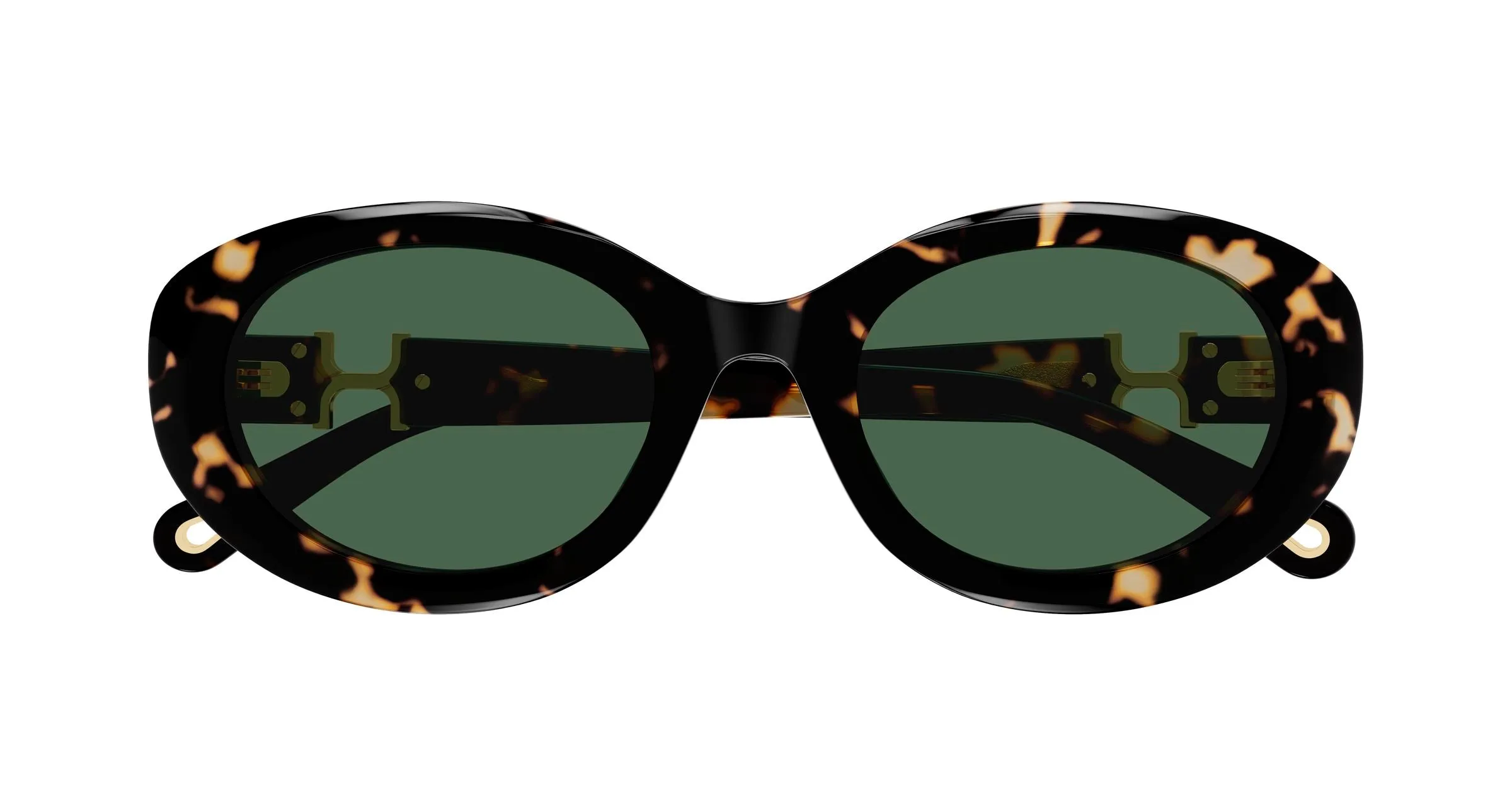 Chloé CH0323SK 002 Occhiali da sole Acetato Havana Verde Rotonda - immagine 2
