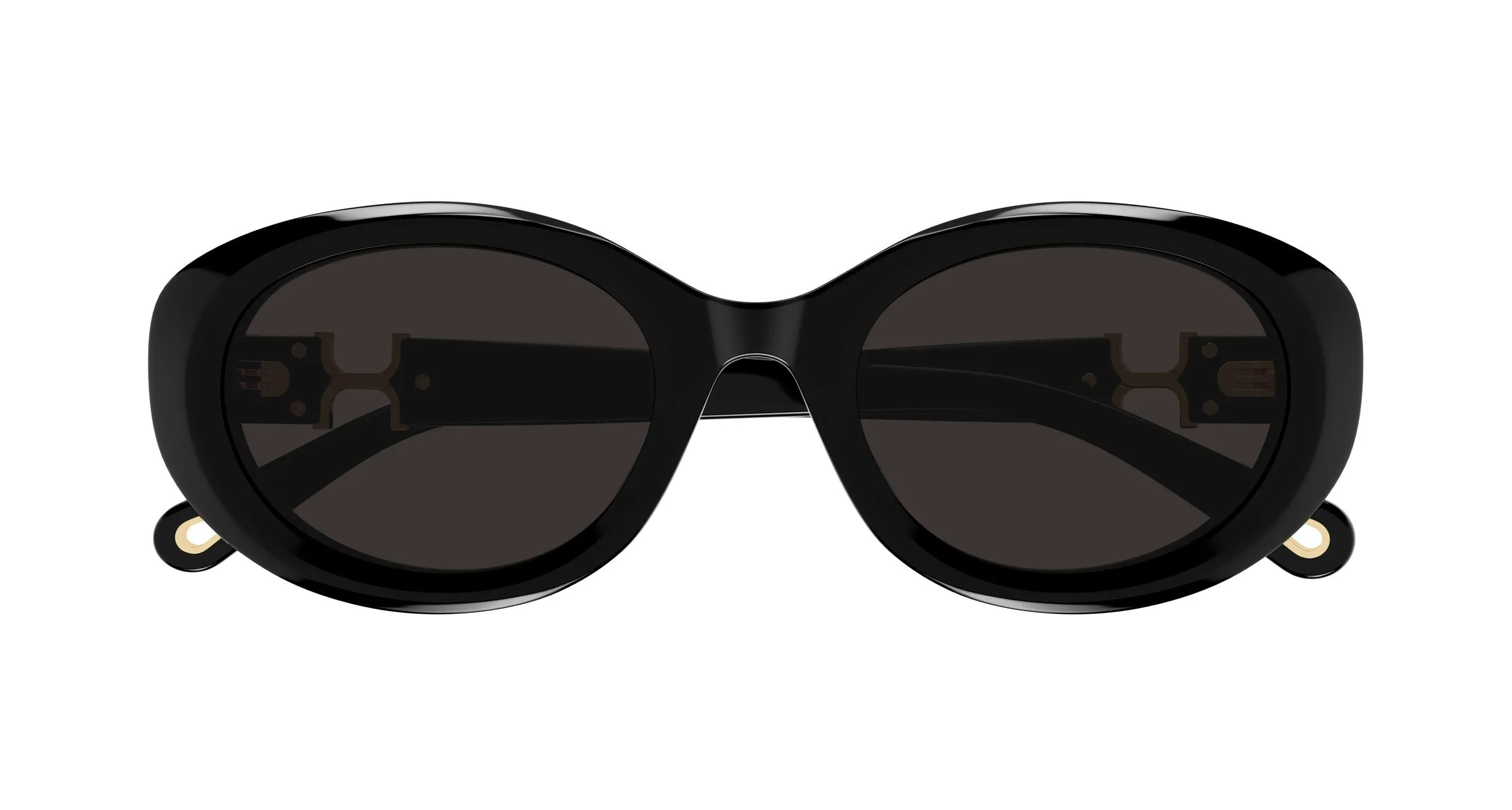 Chloé CH0323SK 001 Occhiali da sole Acetato Nero Grigio Rotonda - immagine 2