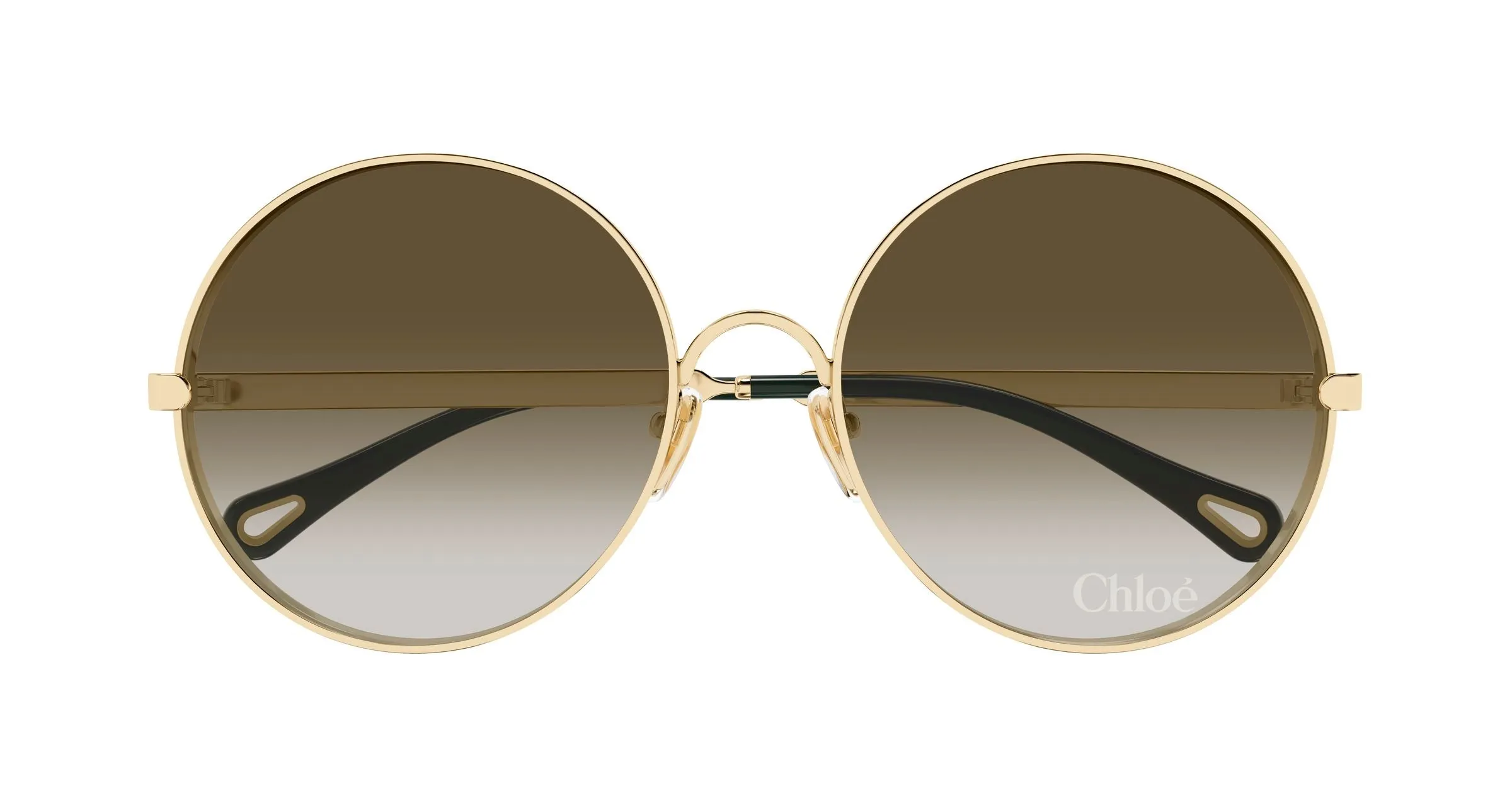 Chloé CH0321S 006 Occhiali da sole Metallo Oro Marrone Rotonda - immagine 2