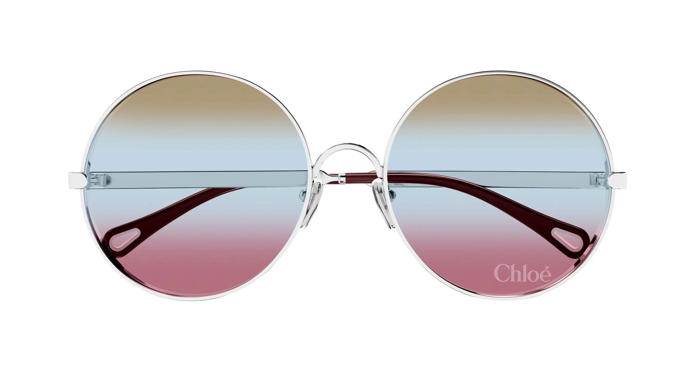 Chloé CH0321S 003 Occhiali da sole Metallo Argento Rotonda - immagine 2