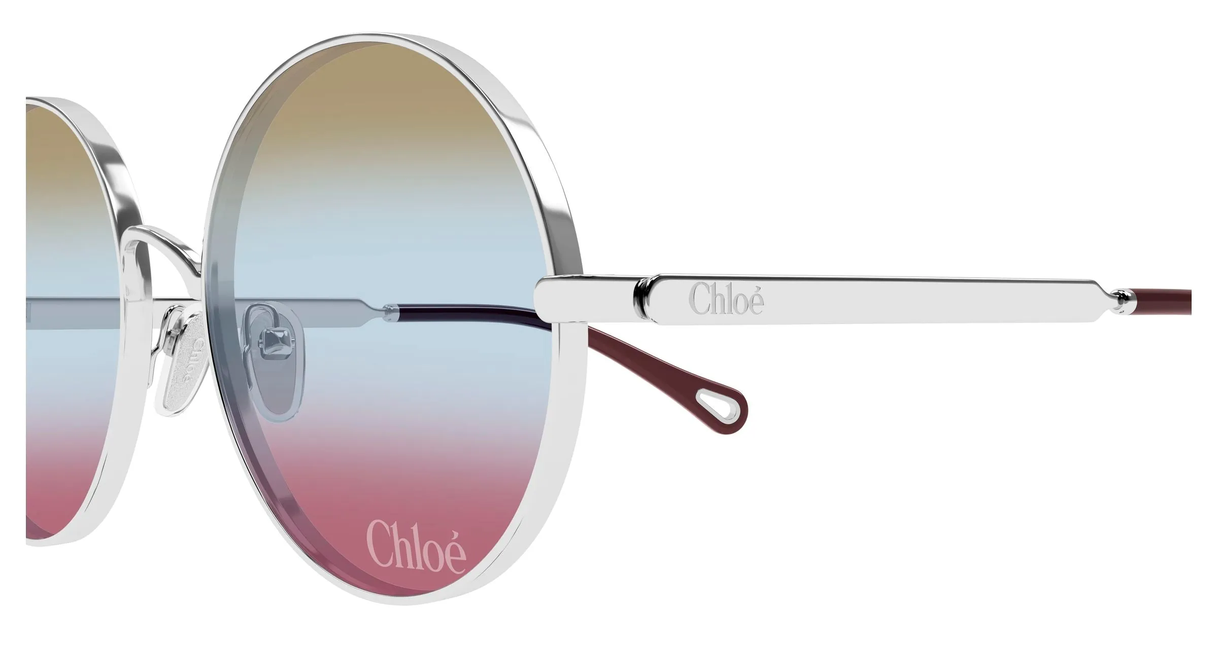 Chloé CH0321S 003 Occhiali da sole Metallo Argento Rotonda - immagine 3