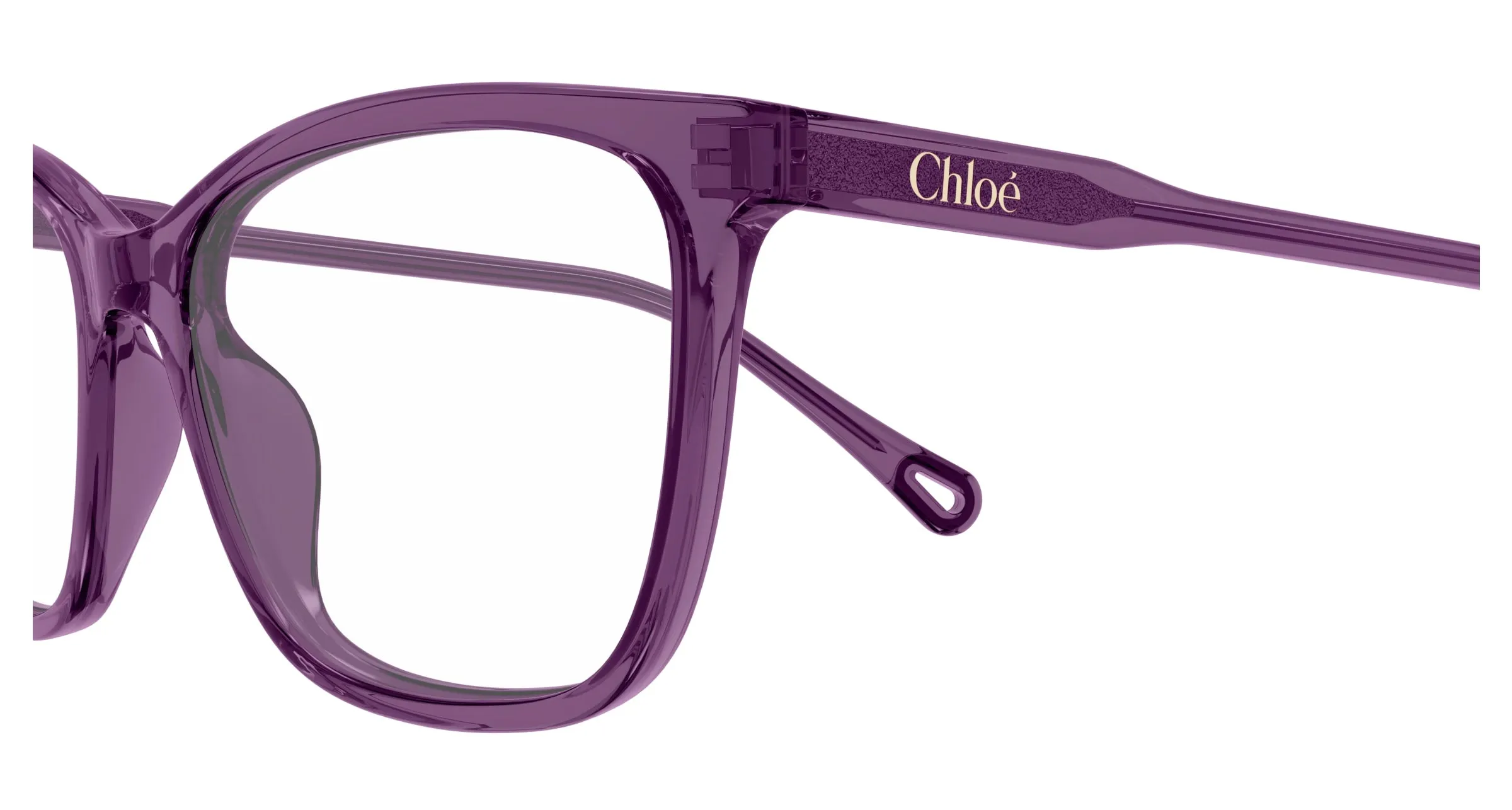 Chloé CH0318O 004 Montature da vista Acetato Bordeaux Trasparente Squadrata - immagine 3