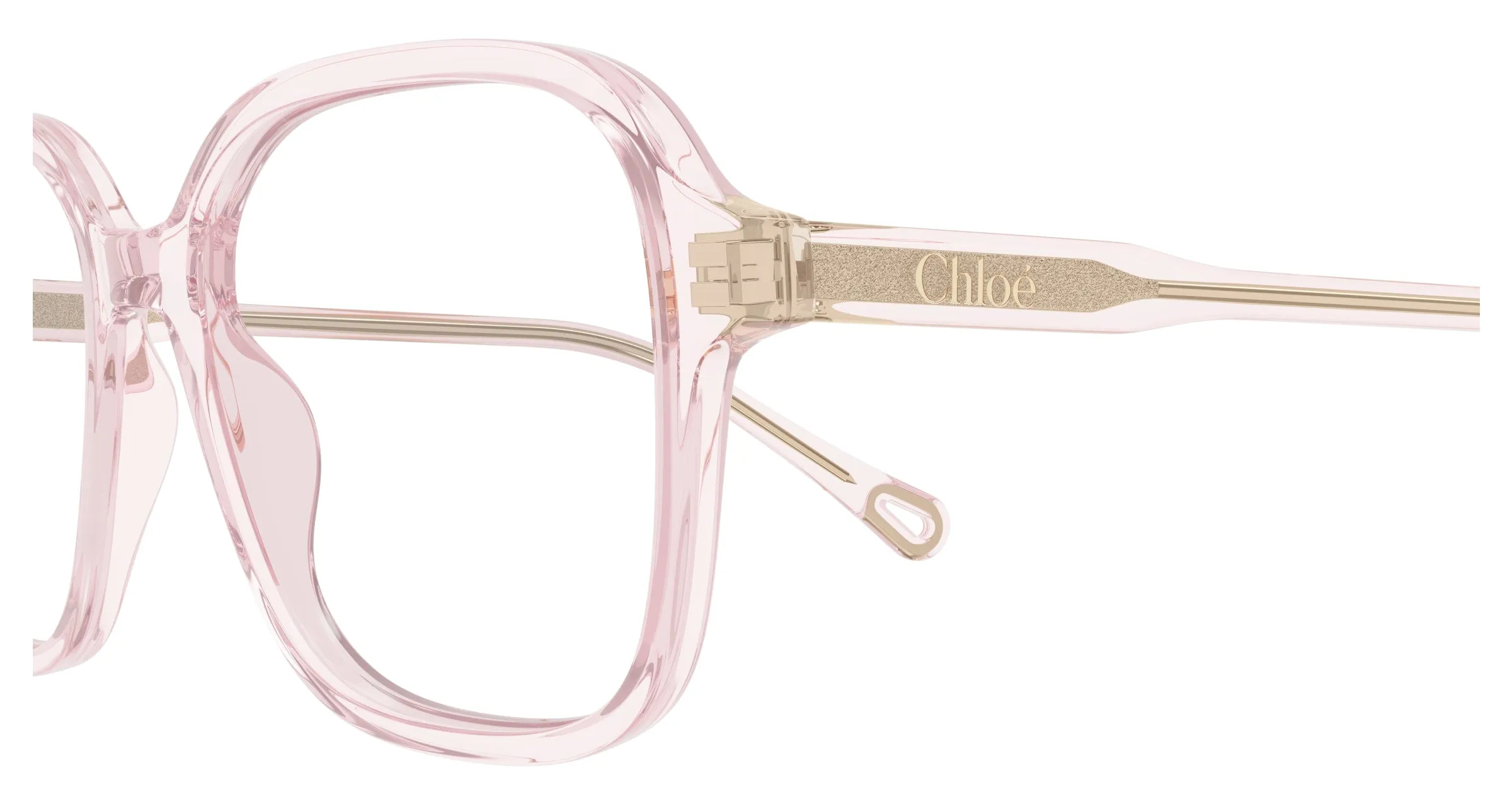 Chloé CH0317OA 003 Montature da vista Acetato Rosa Trasparente Squadrata - immagine 3