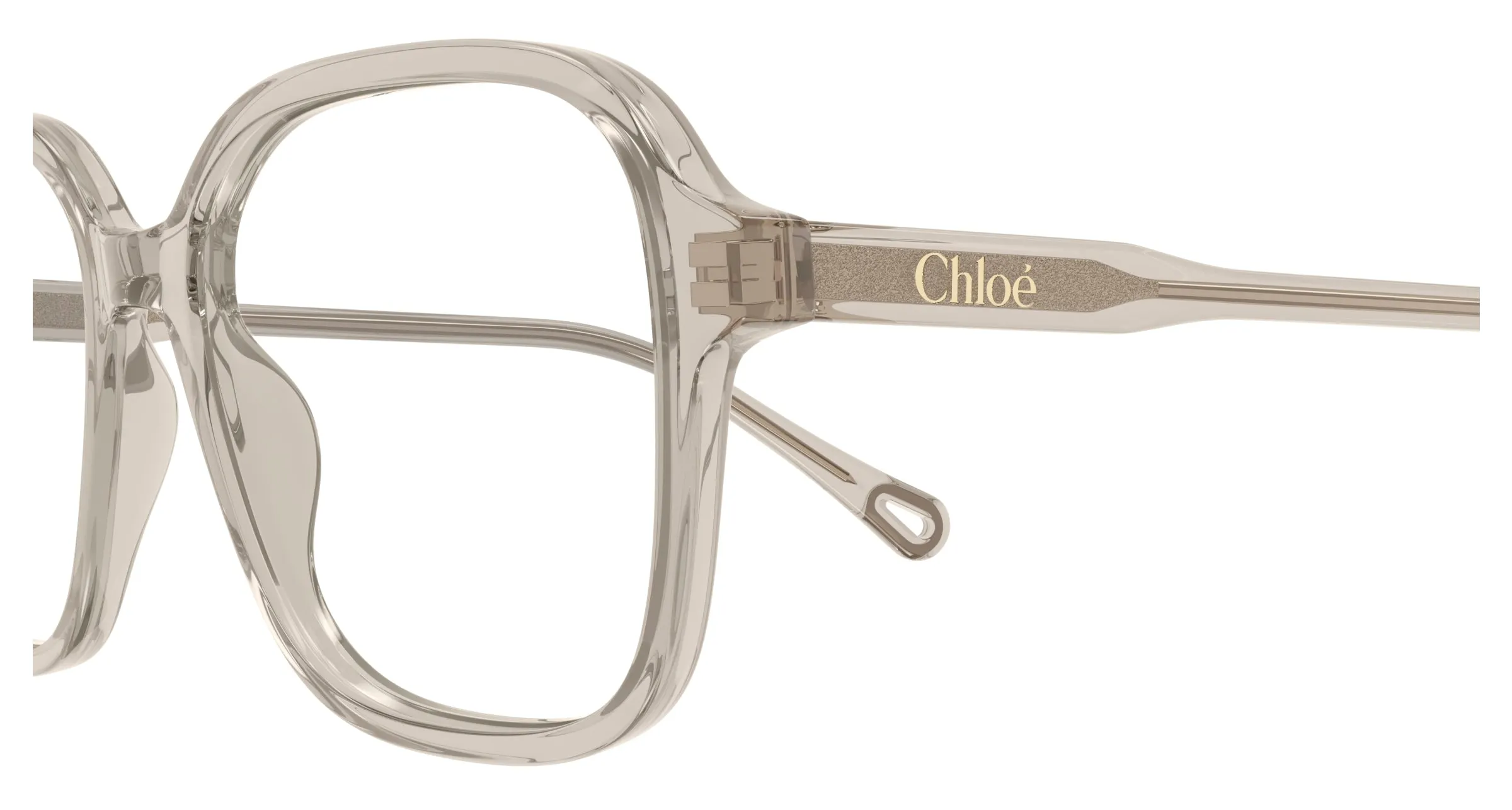 Chloé CH0317OA 002 Montature da vista Acetato Beige Trasparente Squadrata - immagine 3