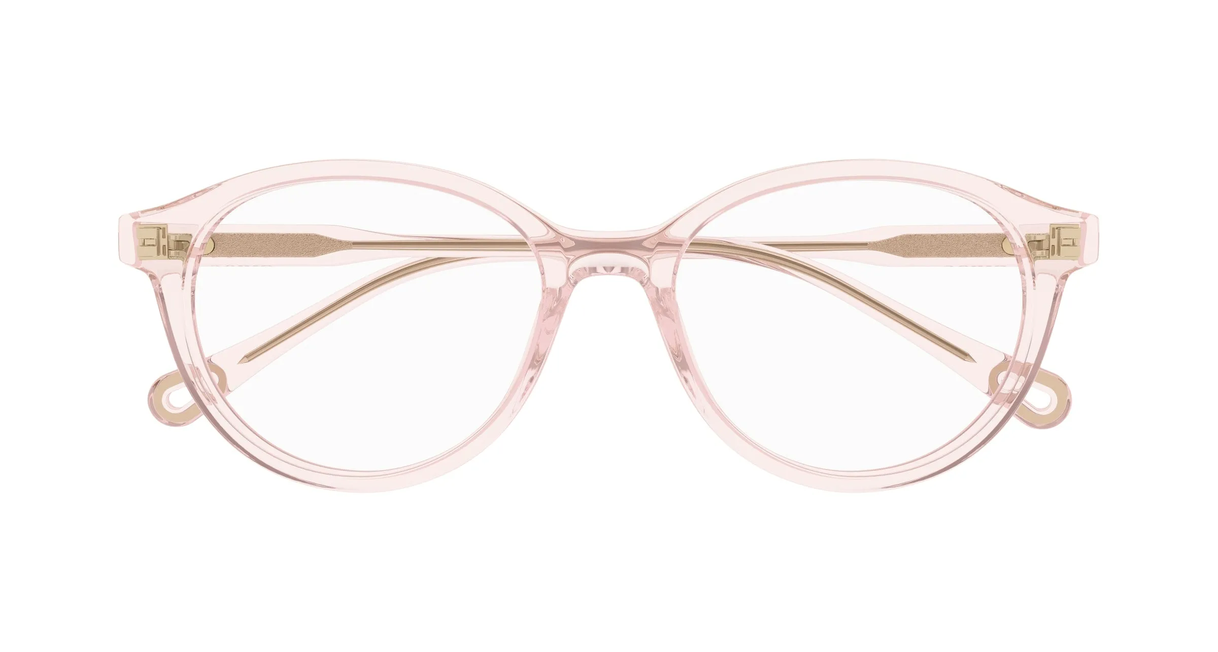 Chloé CH0316OA 004 Montature da vista Acetato Rosa Trasparente Rotonda - immagine 2