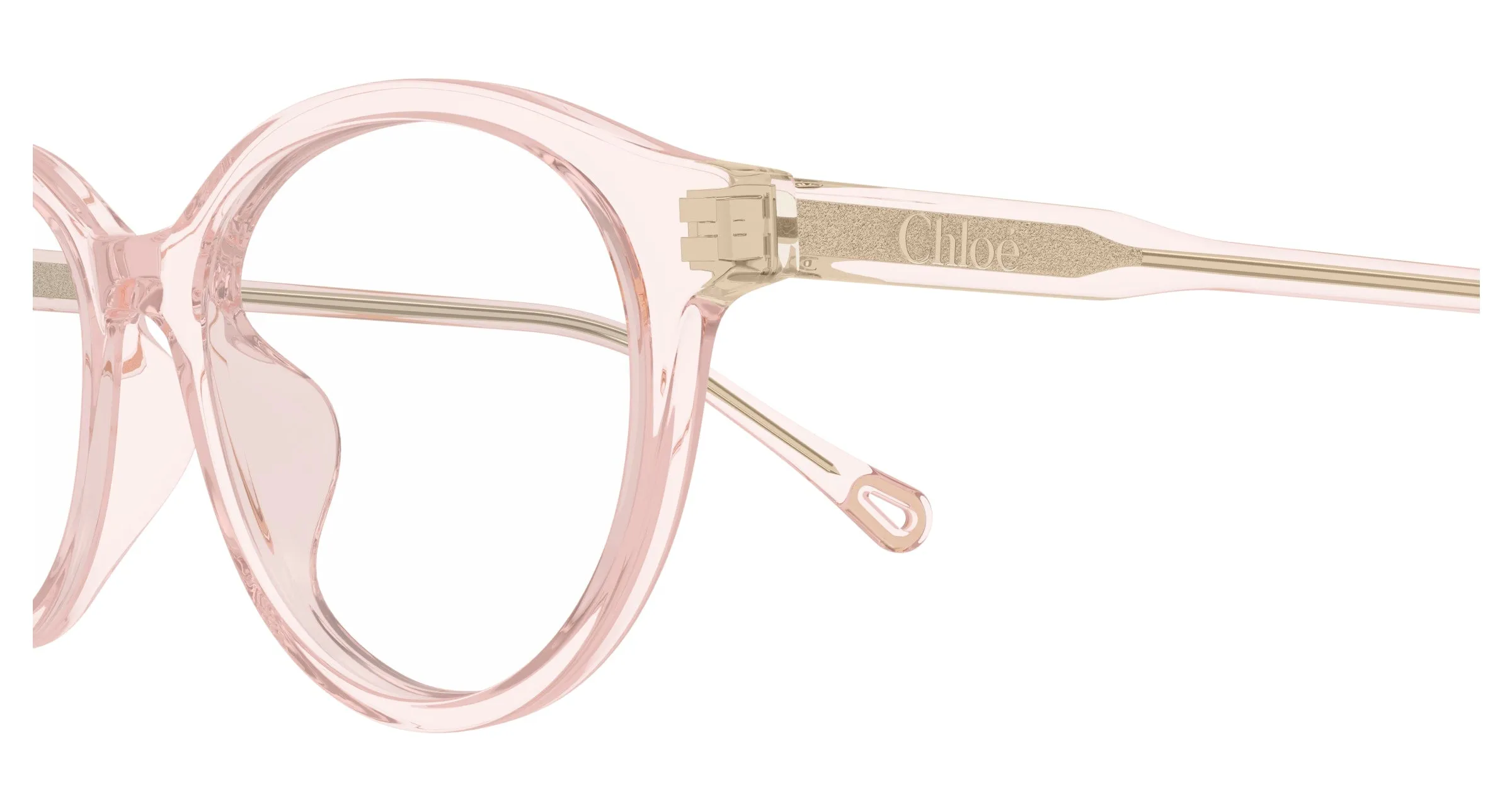 Chloé CH0316OA 004 Montature da vista Acetato Rosa Trasparente Rotonda - immagine 3