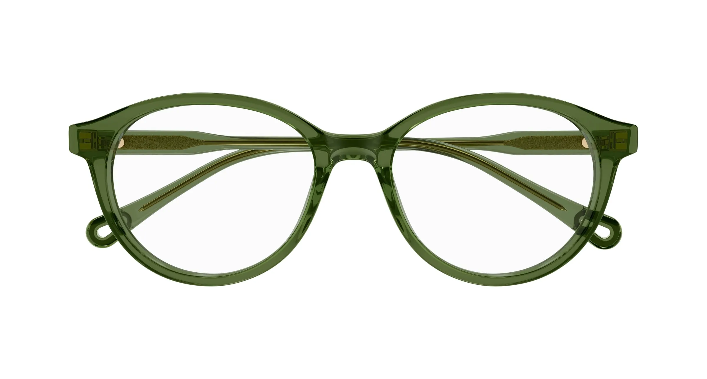 Chloé CH0316OA 003 Montature da vista Acetato Verde Trasparente Rotonda - immagine 2
