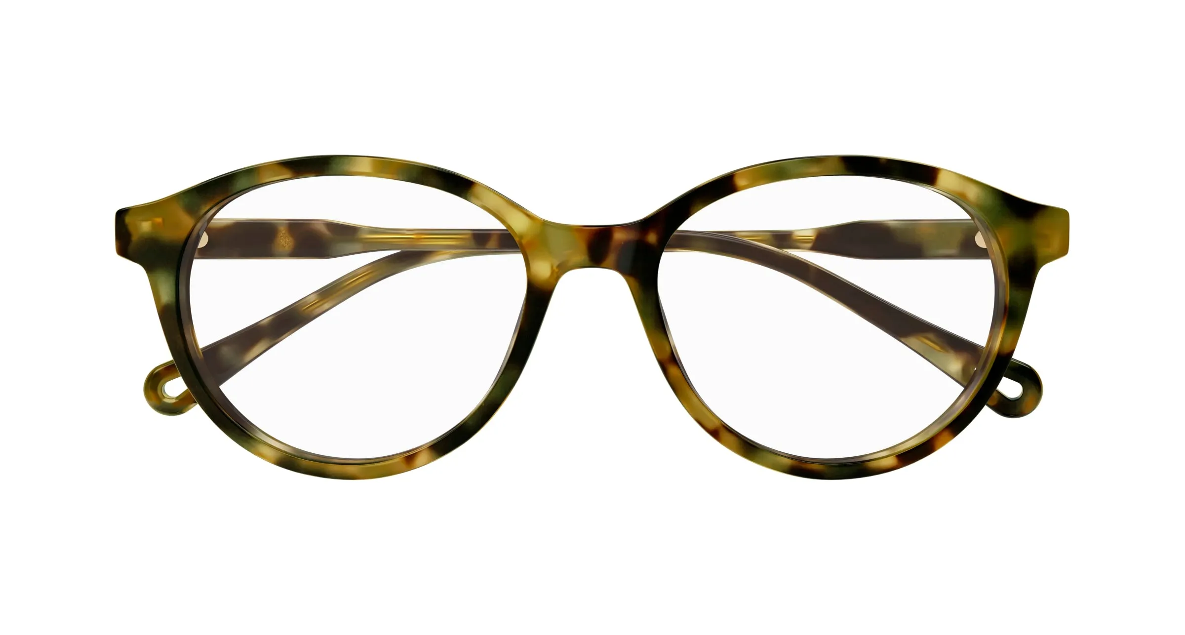 Chloé CH0316OA 002 Montature da vista Acetato Havana Trasparente Rotonda - immagine 2