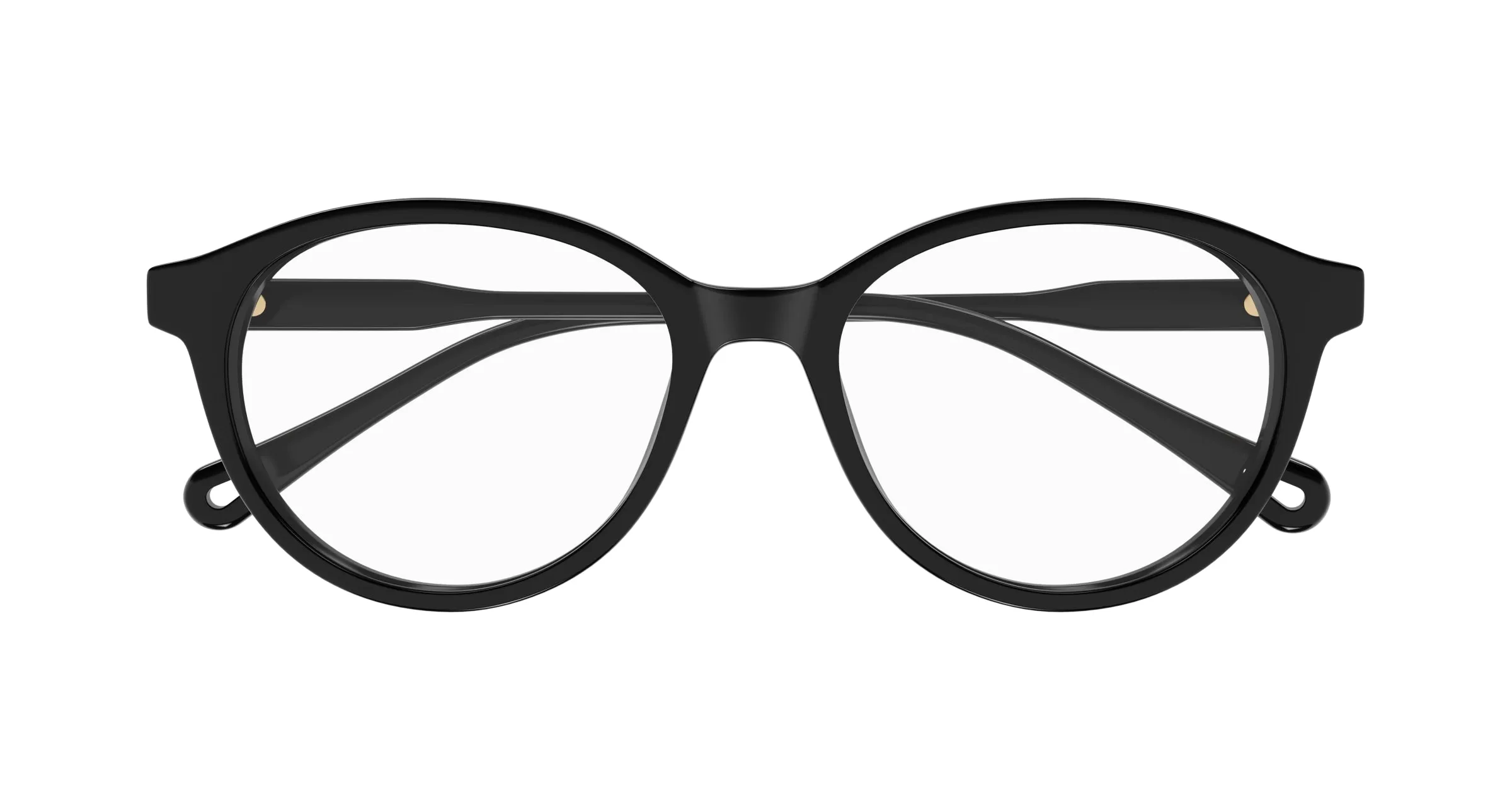 Chloé CH0316OA 001 Montature da vista Acetato Nero Trasparente Rotonda - immagine 2