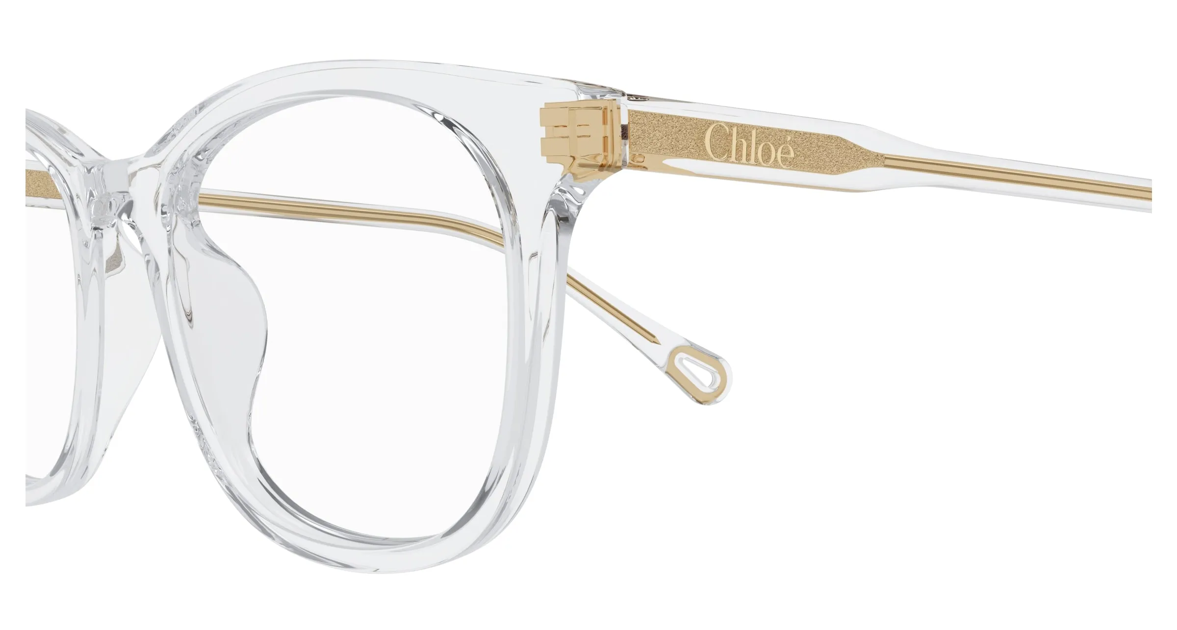 Chloé CH0314OA 004 Montature da vista Acetato Cristallo Trasparente Squadrata - immagine 3