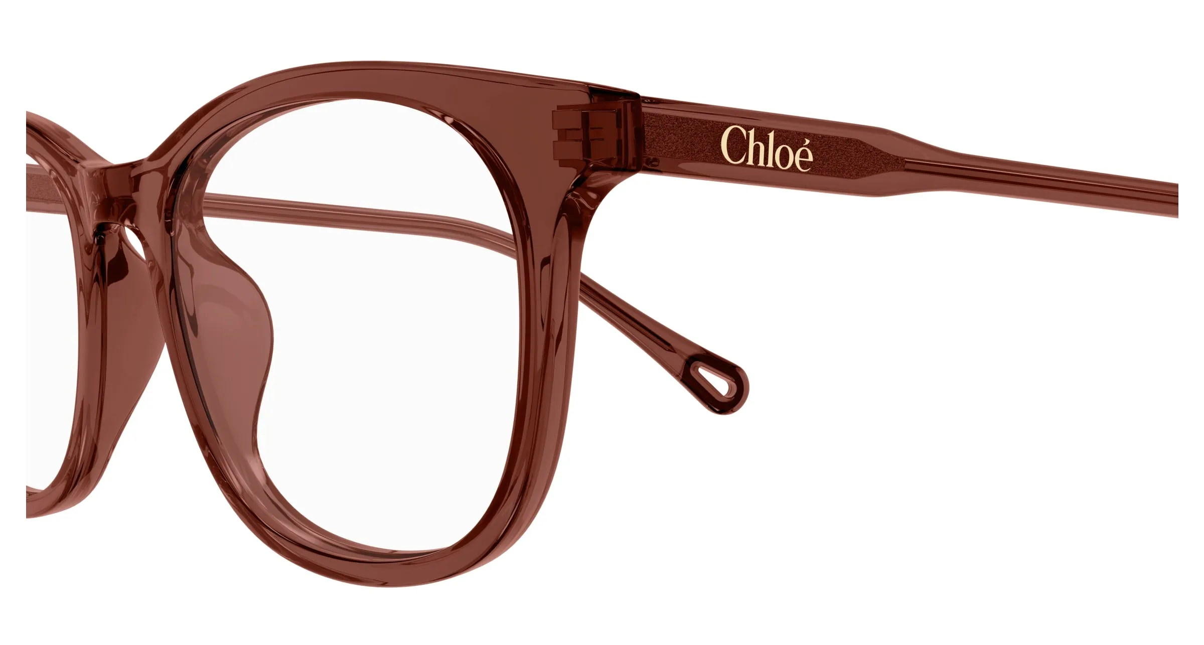 Chloé CH0314OA 002 Montature da vista Acetato Marrone Trasparente Squadrata - immagine 3