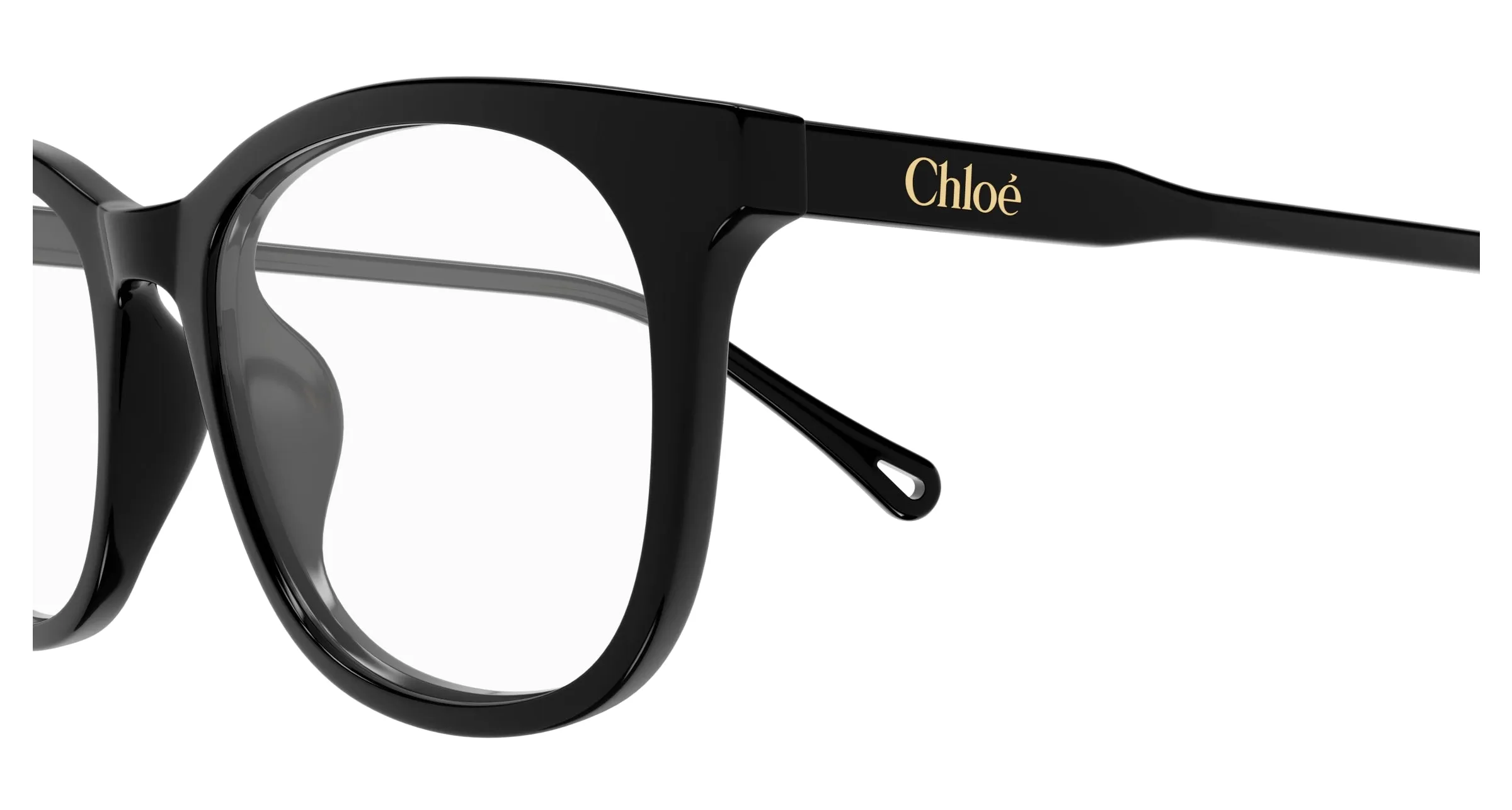 Chloé CH0314OA 001 Montature da vista Acetato Nero Trasparente Squadrata - immagine 3