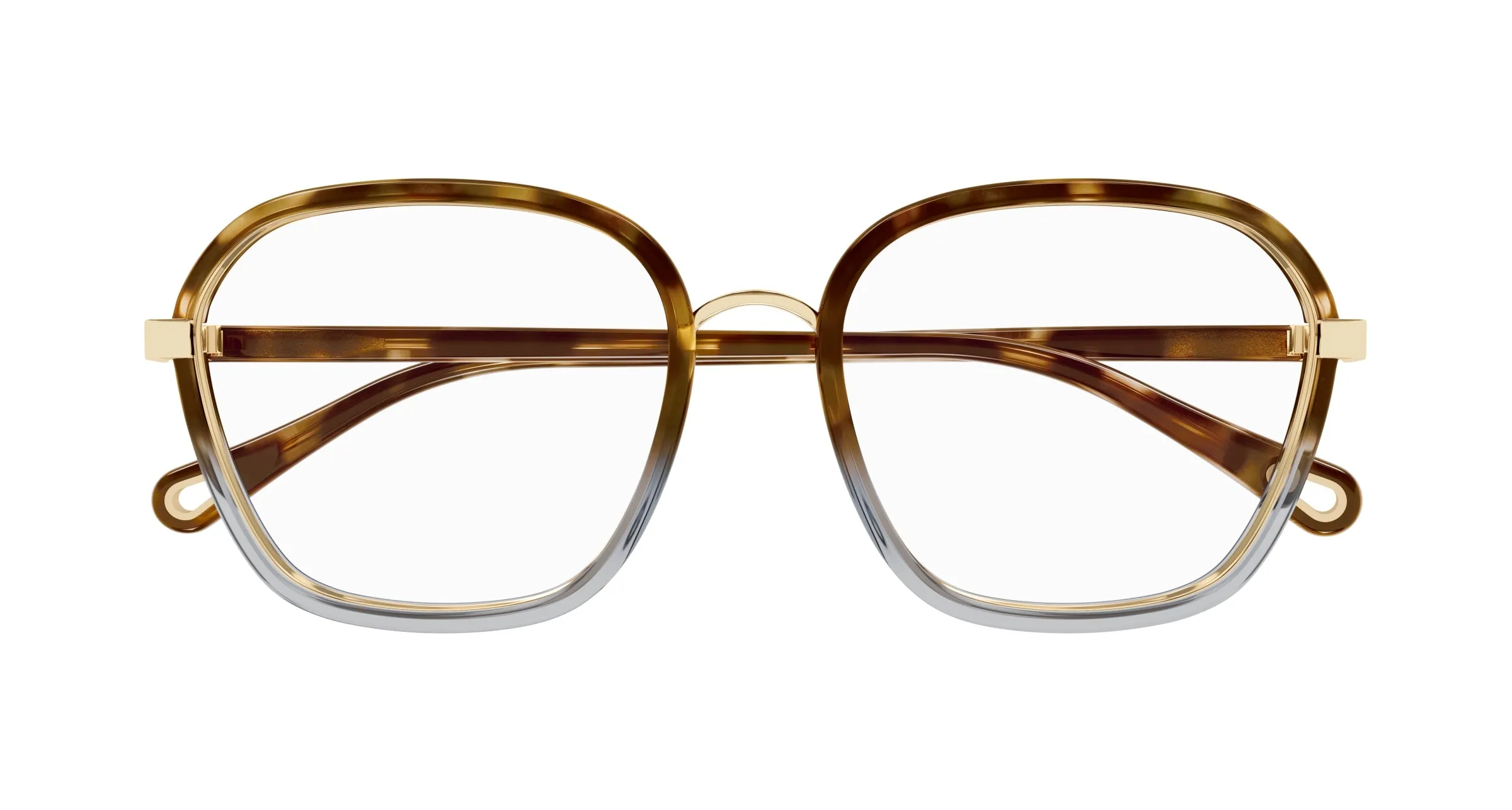 Chloé CH0309O 003 Montature da vista Bio-iniettato Havana Trasparente Squadrata - immagine 2