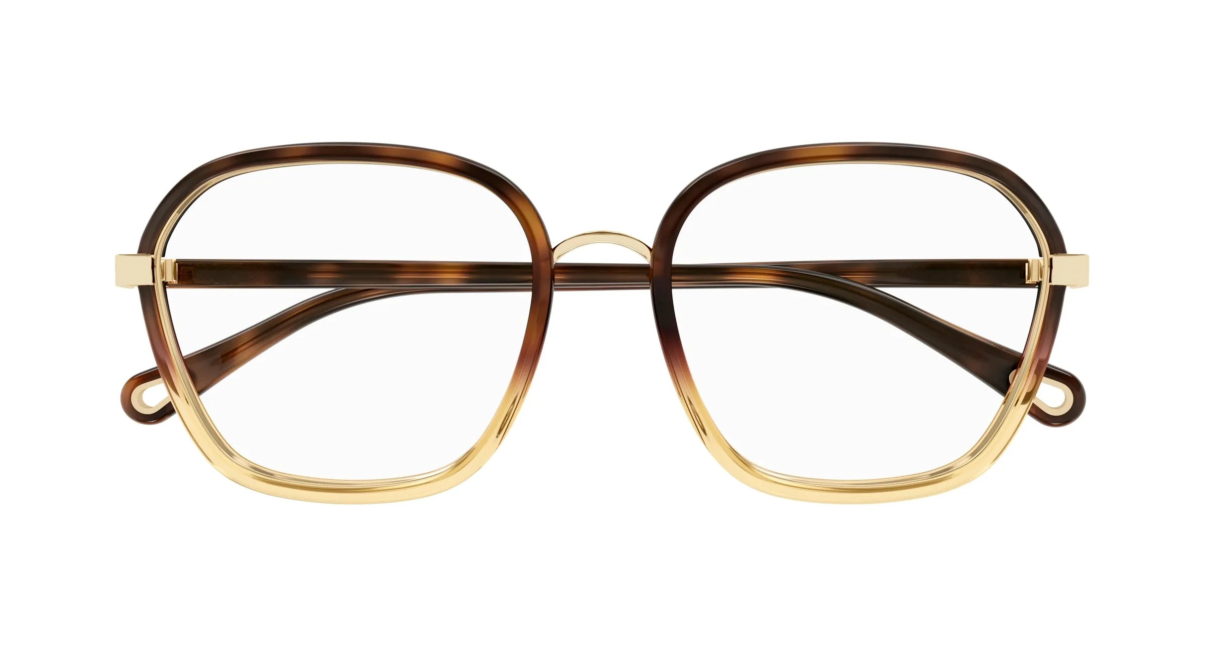 Chloé CH0309O 002 Montature da vista Bio-iniettato Havana Trasparente Squadrata - immagine 2