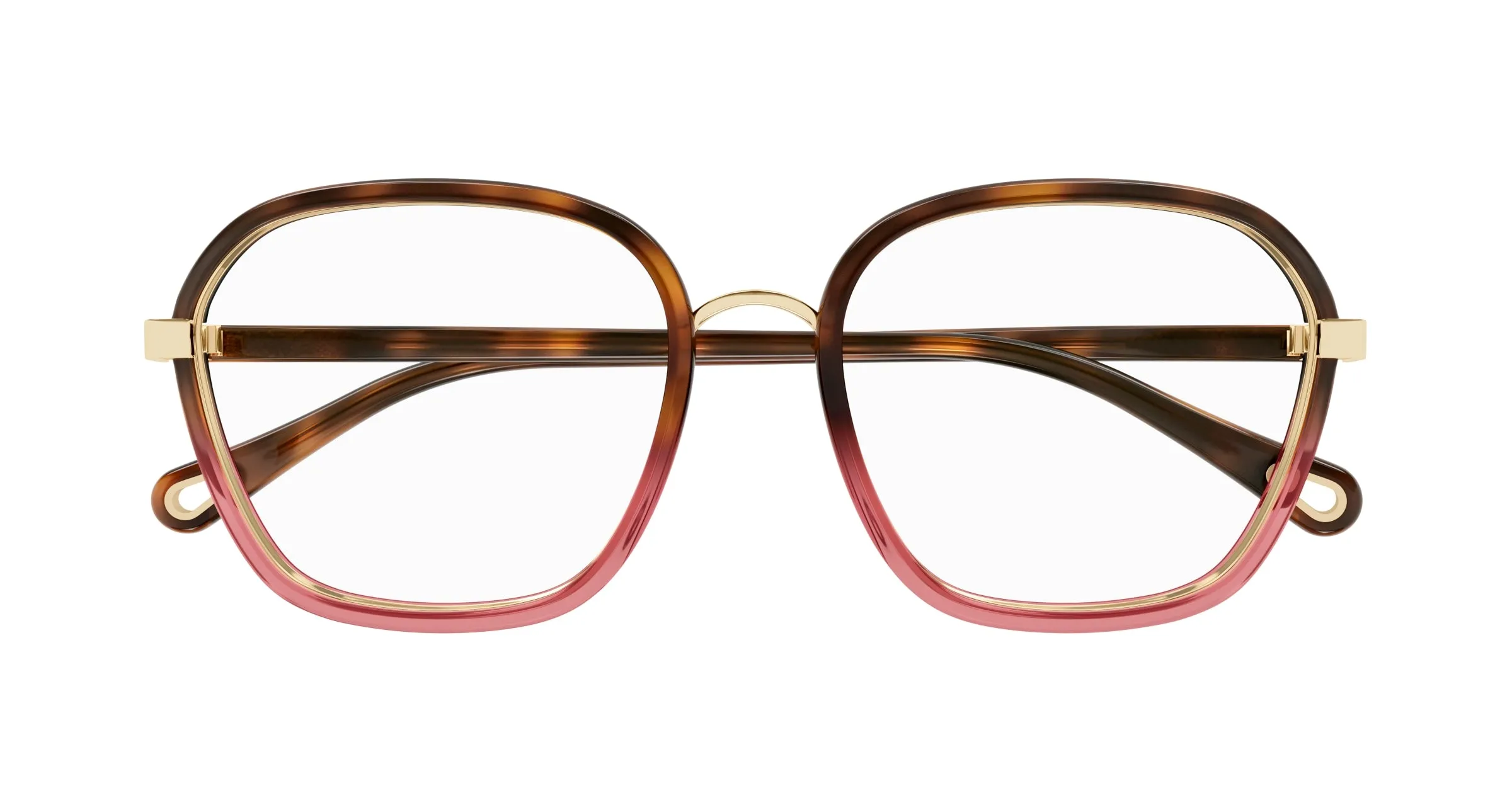 Chloé CH0309O 001 Montature da vista Bio-iniettato Havana Trasparente Squadrata - immagine 2