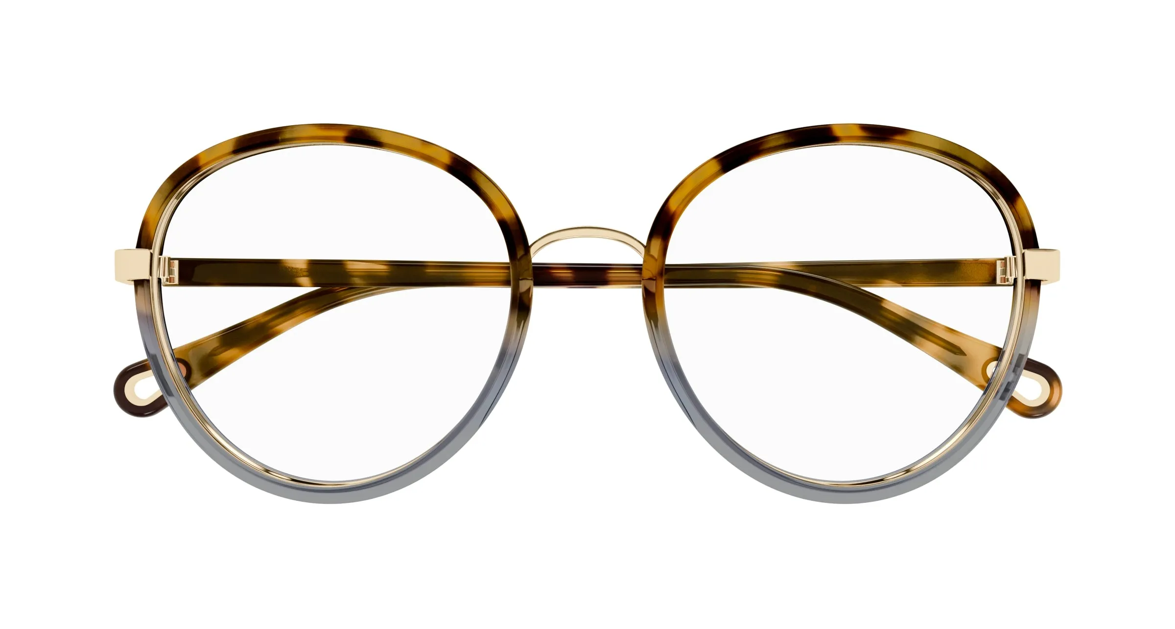 Chloé CH0308O 003 Montature da vista Bio-iniettato Havana Trasparente Rotonda - immagine 2