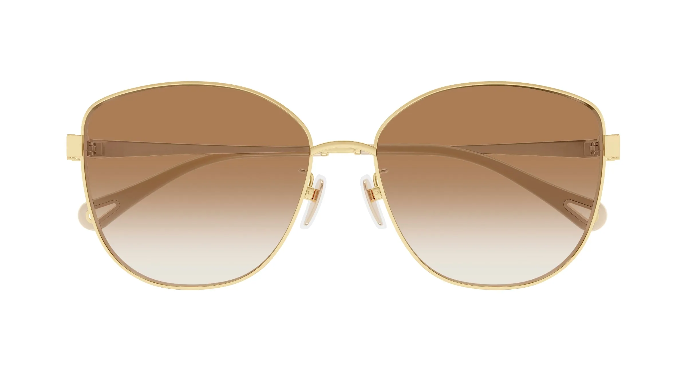Chloé CH0306SK 004 Occhiali da sole Metallo Oro Marrone Squadrata - immagine 2