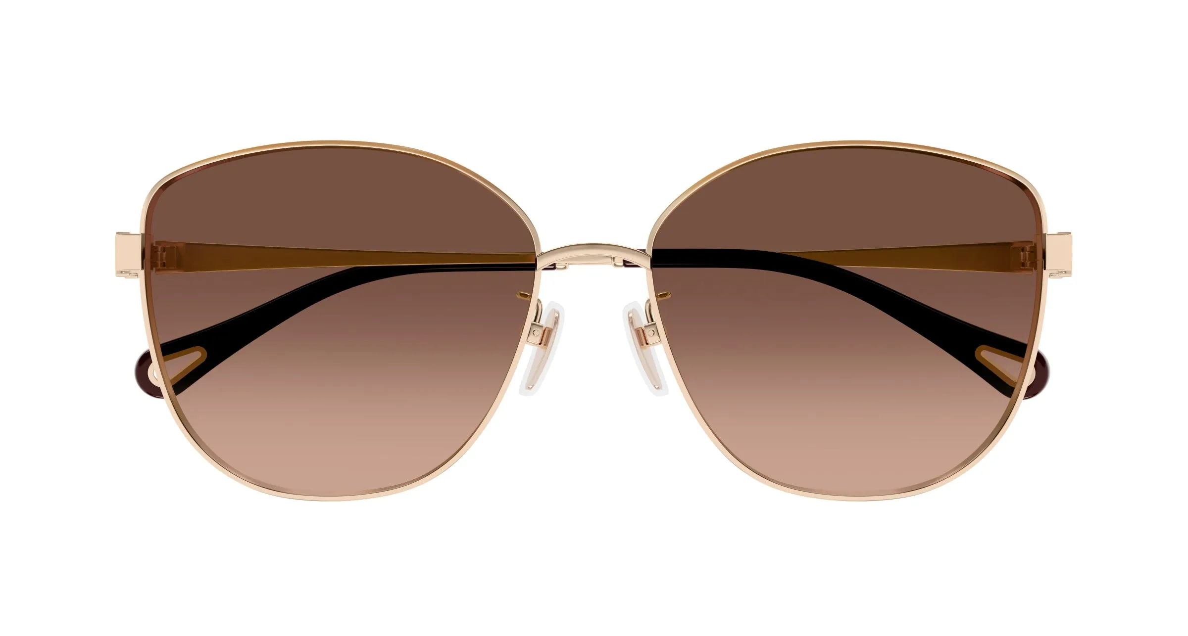Chloé CH0306SK 002 Occhiali da sole Metallo Oro Marrone Squadrata - immagine 2