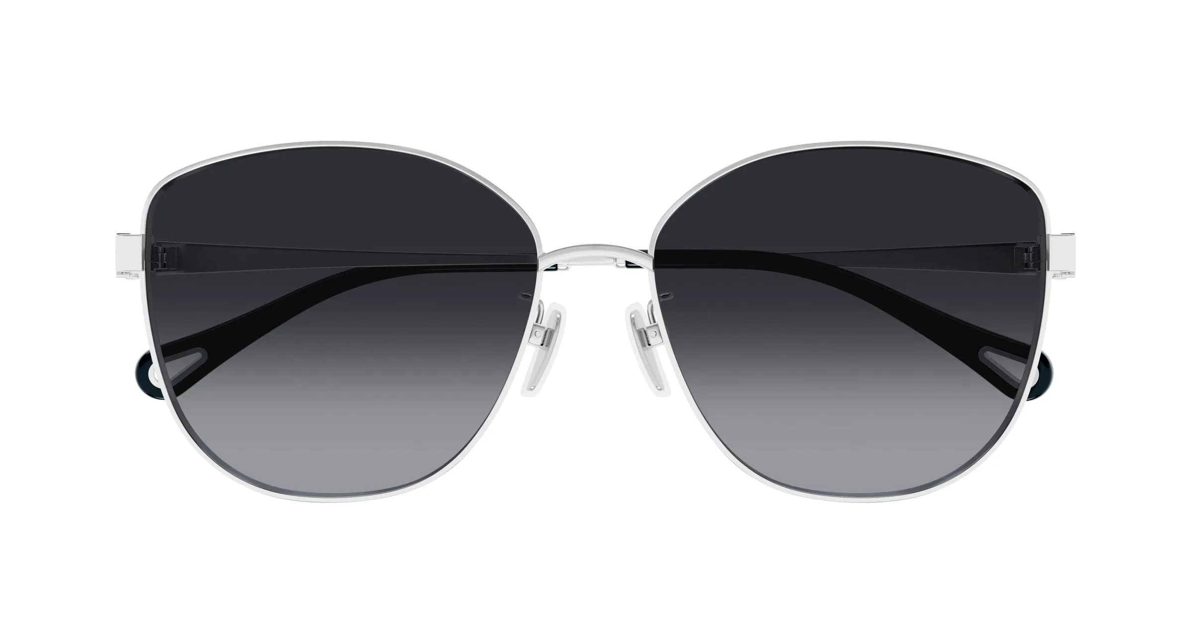 Chloé CH0306SK 001 Occhiali da sole Metallo Argento Grigio Squadrata - immagine 2