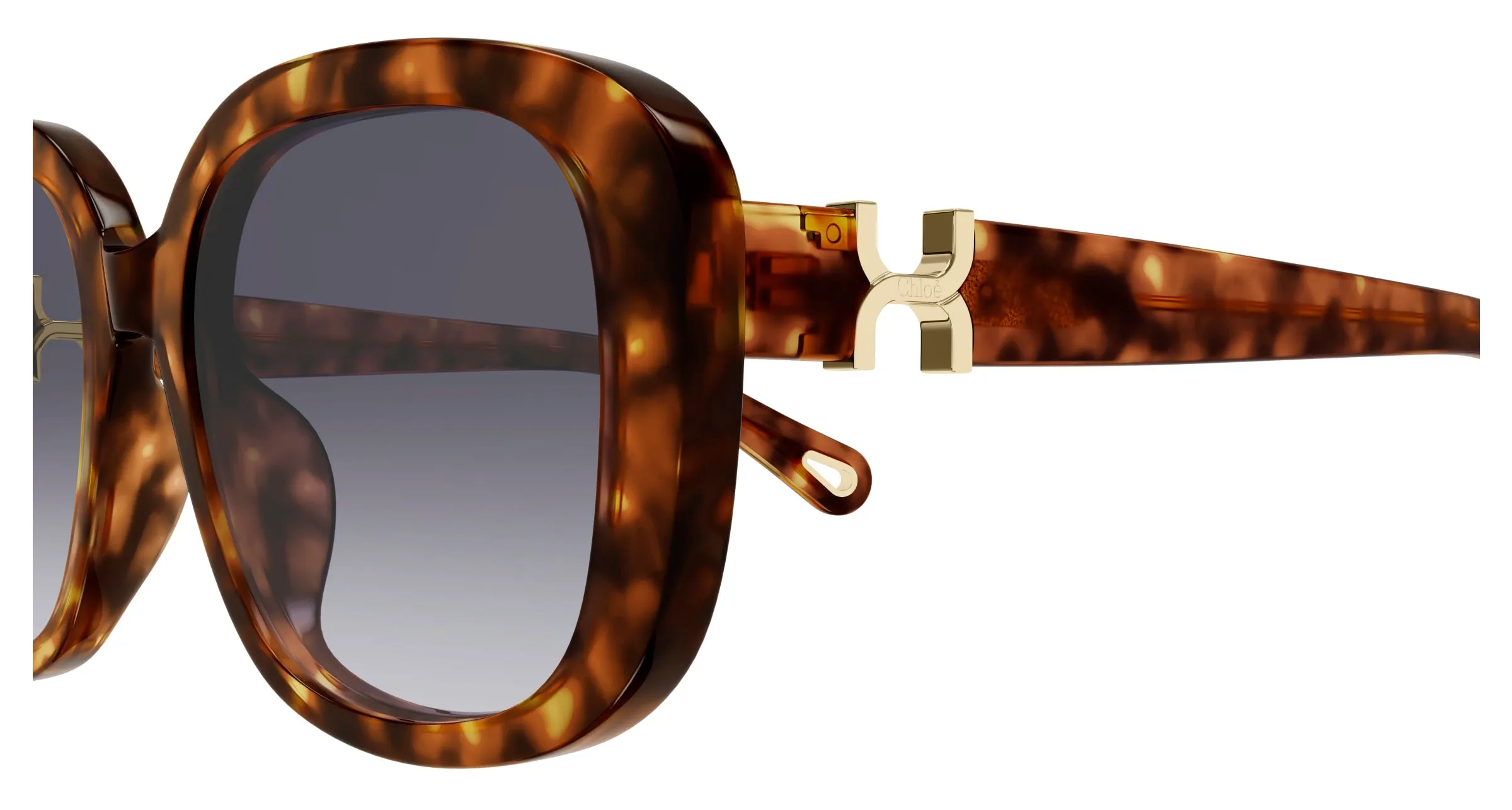 Chloé CH0303SK 002 Occhiali da sole Acetato Havana Viola Squadrata - immagine 3