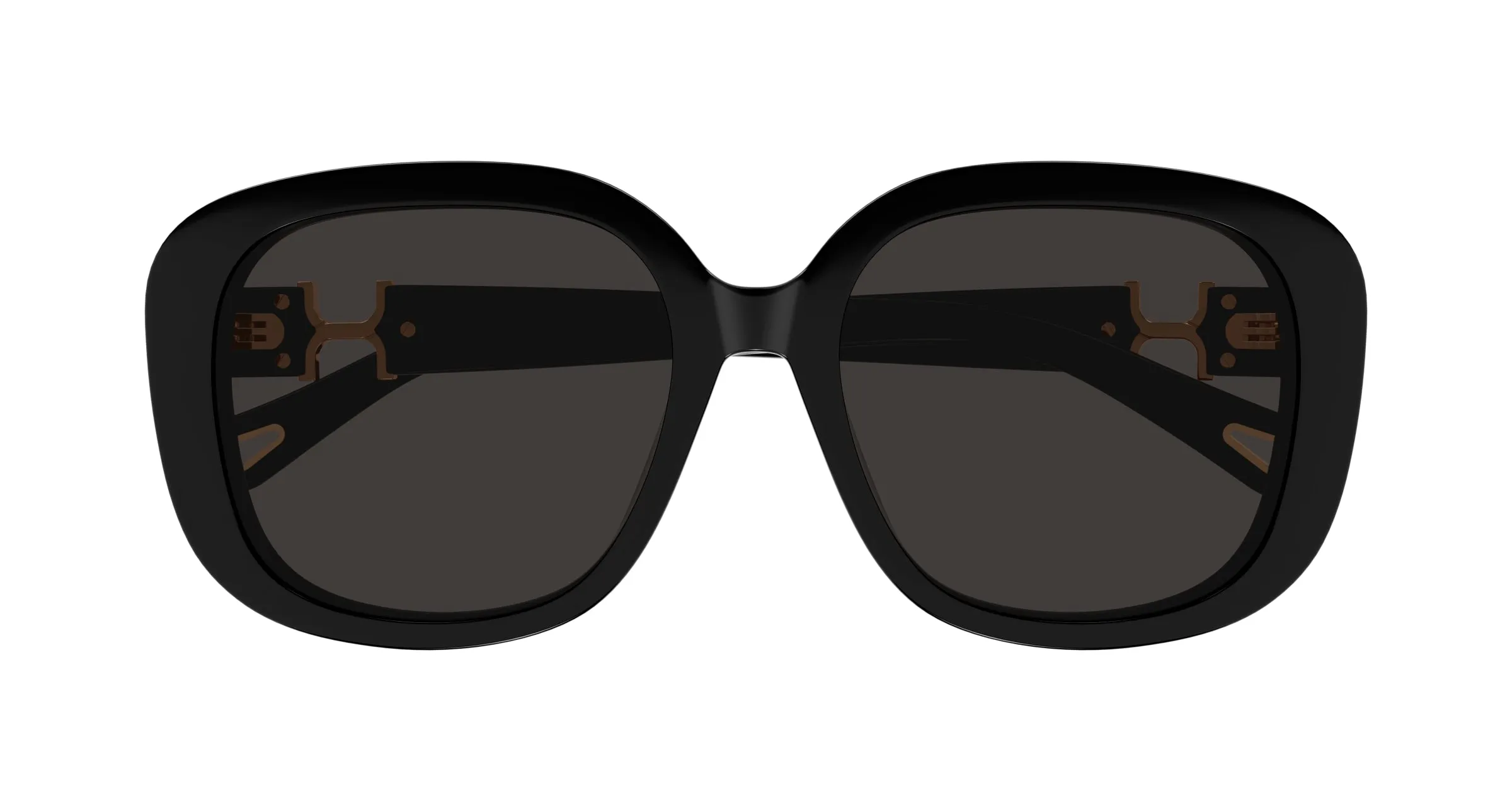 Chloé CH0303SK 001 Occhiali da sole Acetato Nero Grigio Squadrata - immagine 2