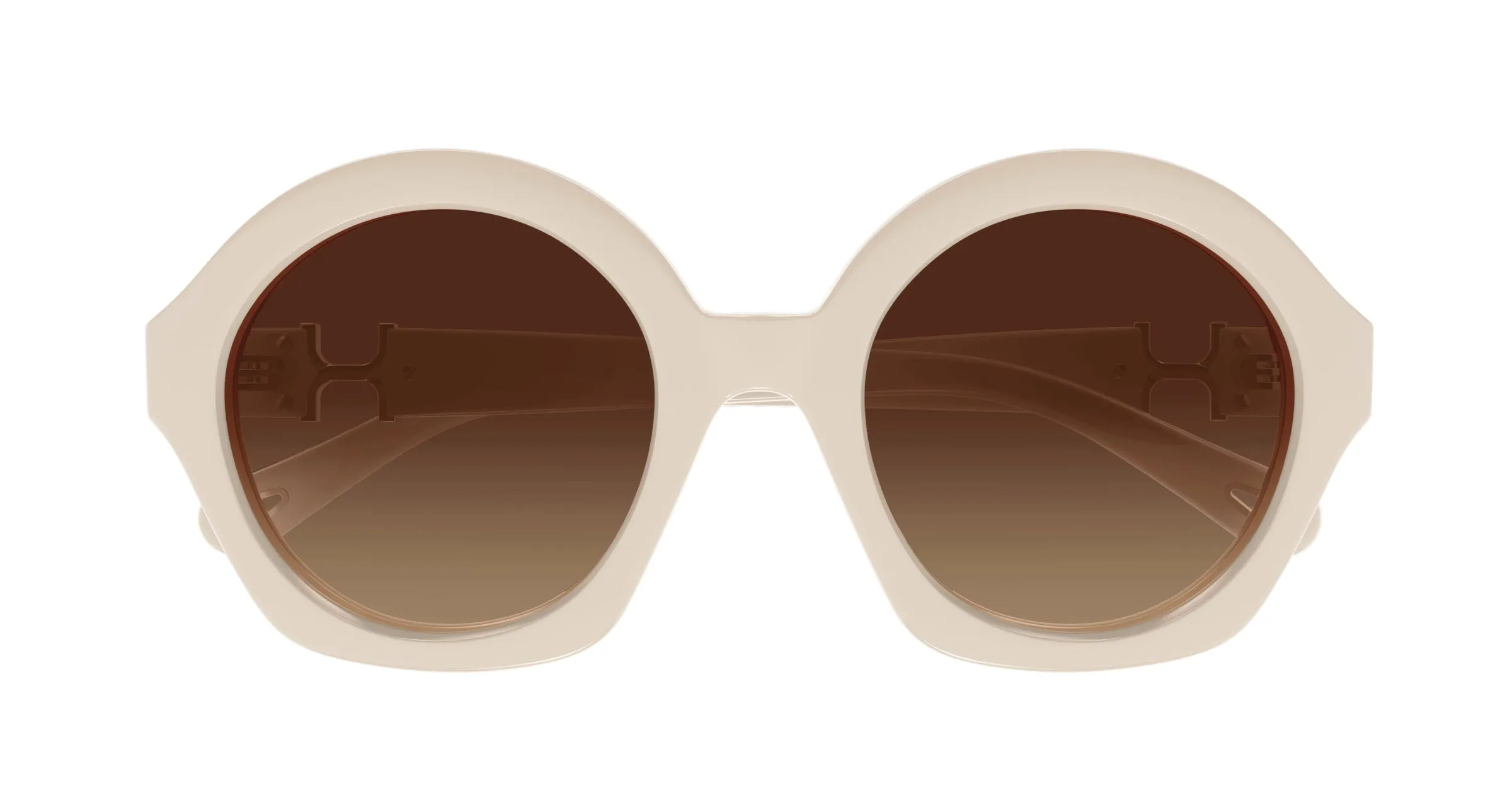 Chloé CH0302S 003 Occhiali da sole Acetato Avorio Marrone Rotonda - immagine 2