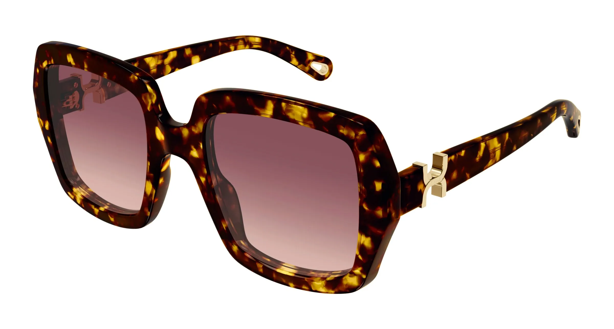 Chloé CH0301S 002 Occhiali da sole Acetato Havana Rosso Squadrata - immagine 1