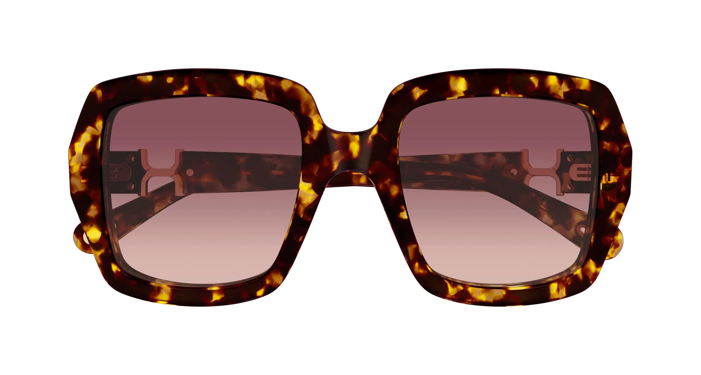 Chloé CH0301S 002 Occhiali da sole Acetato Havana Rosso Squadrata - immagine 2