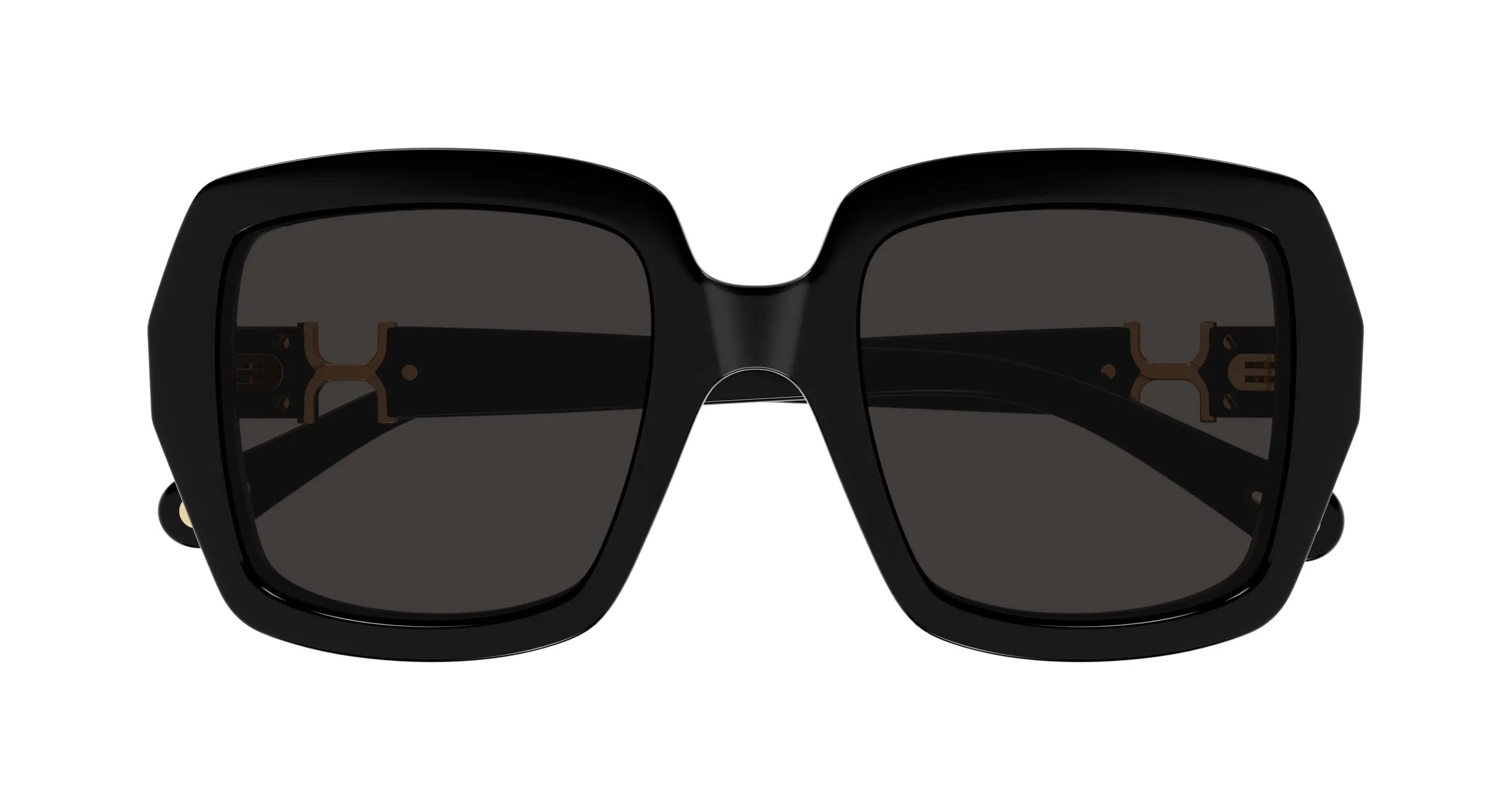 Chloé CH0301S 001 Occhiali da sole Acetato Nero Grigio Squadrata - immagine 2