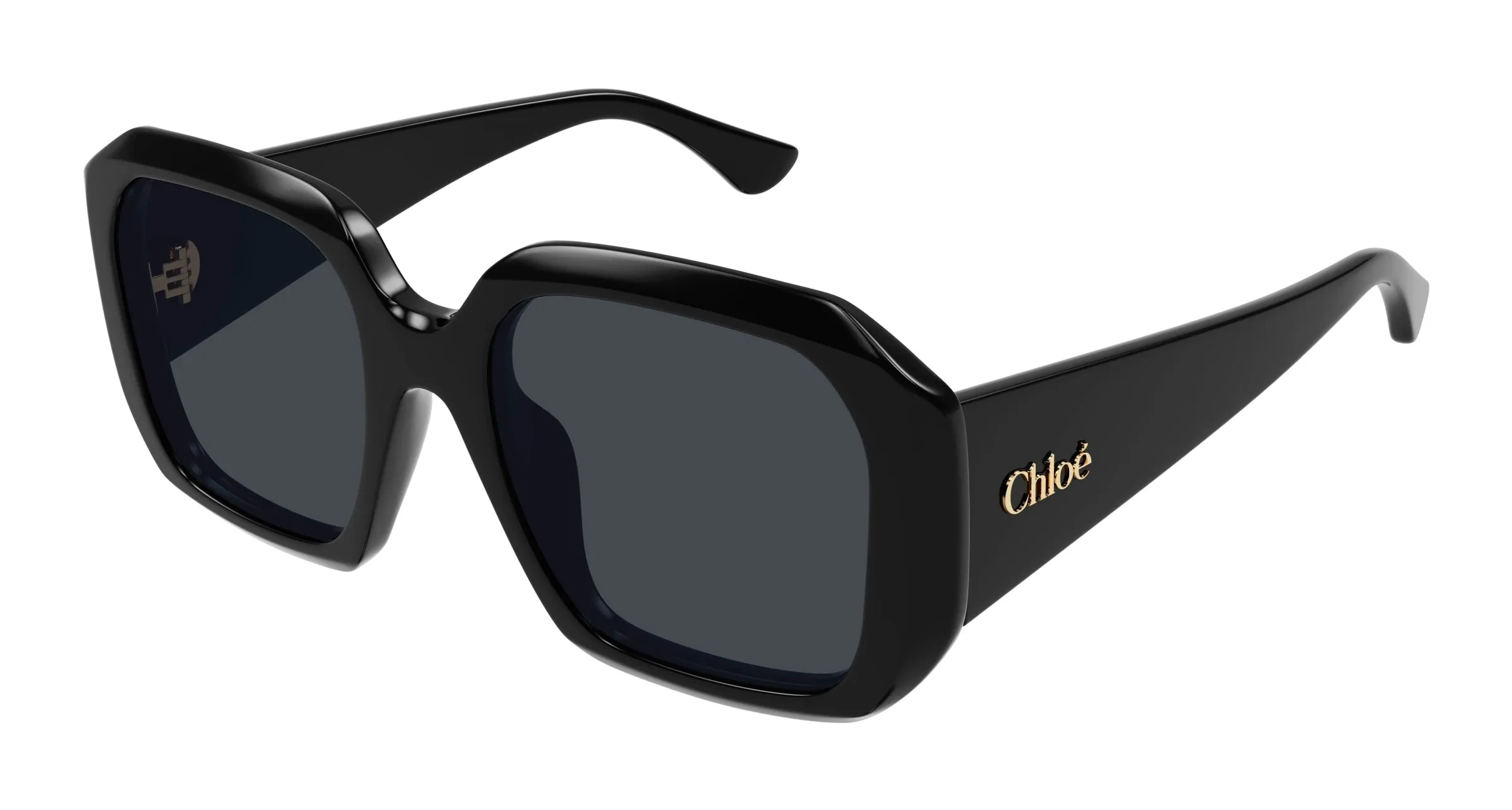 Chloé CH0300S 001 Occhiali da sole Acetato Nero Blu Squadrata - immagine 1