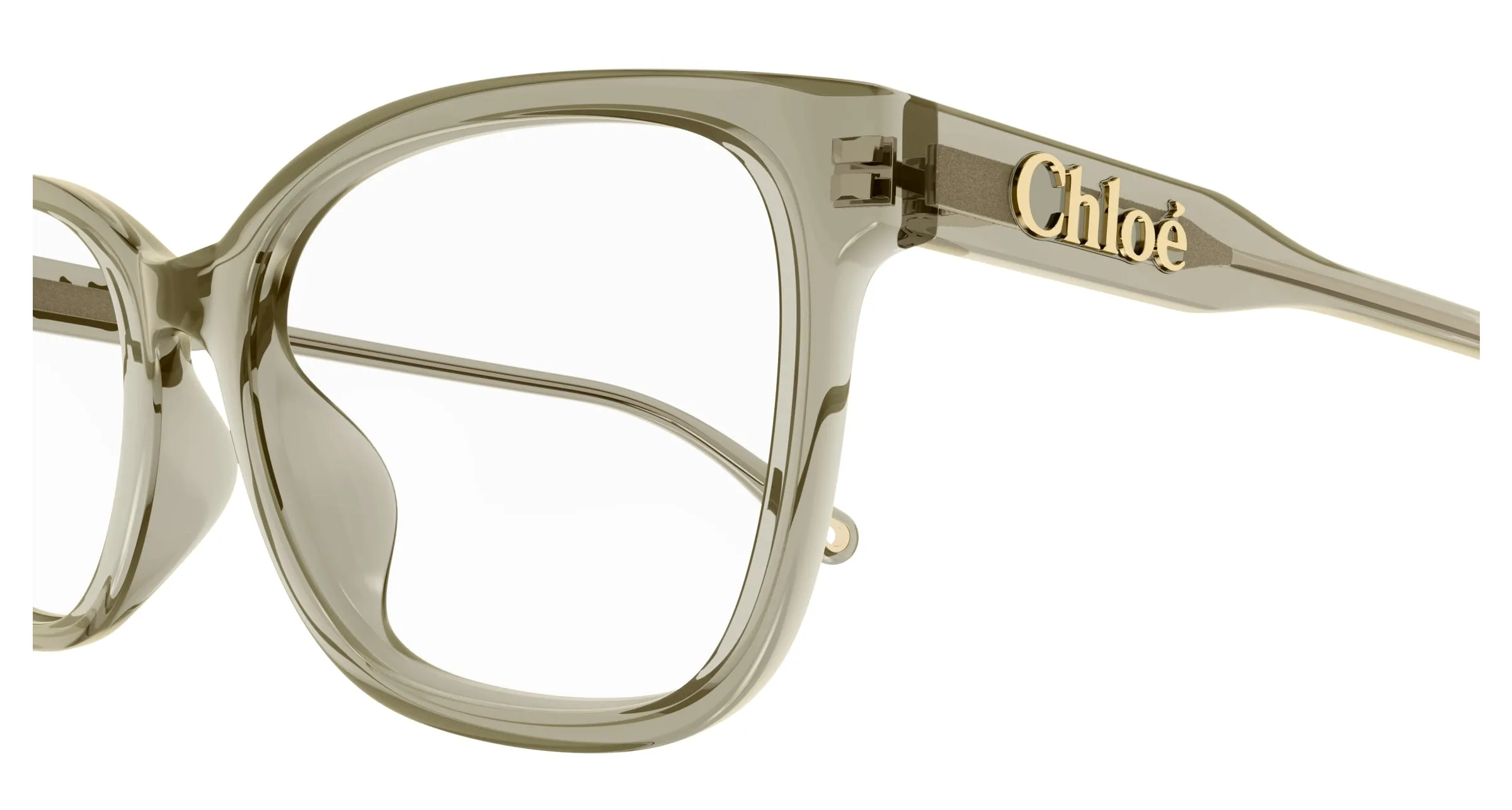Chloé CH0276OA 004 Montature da vista Acetato Verde Trasparente Squadrata - immagine 3