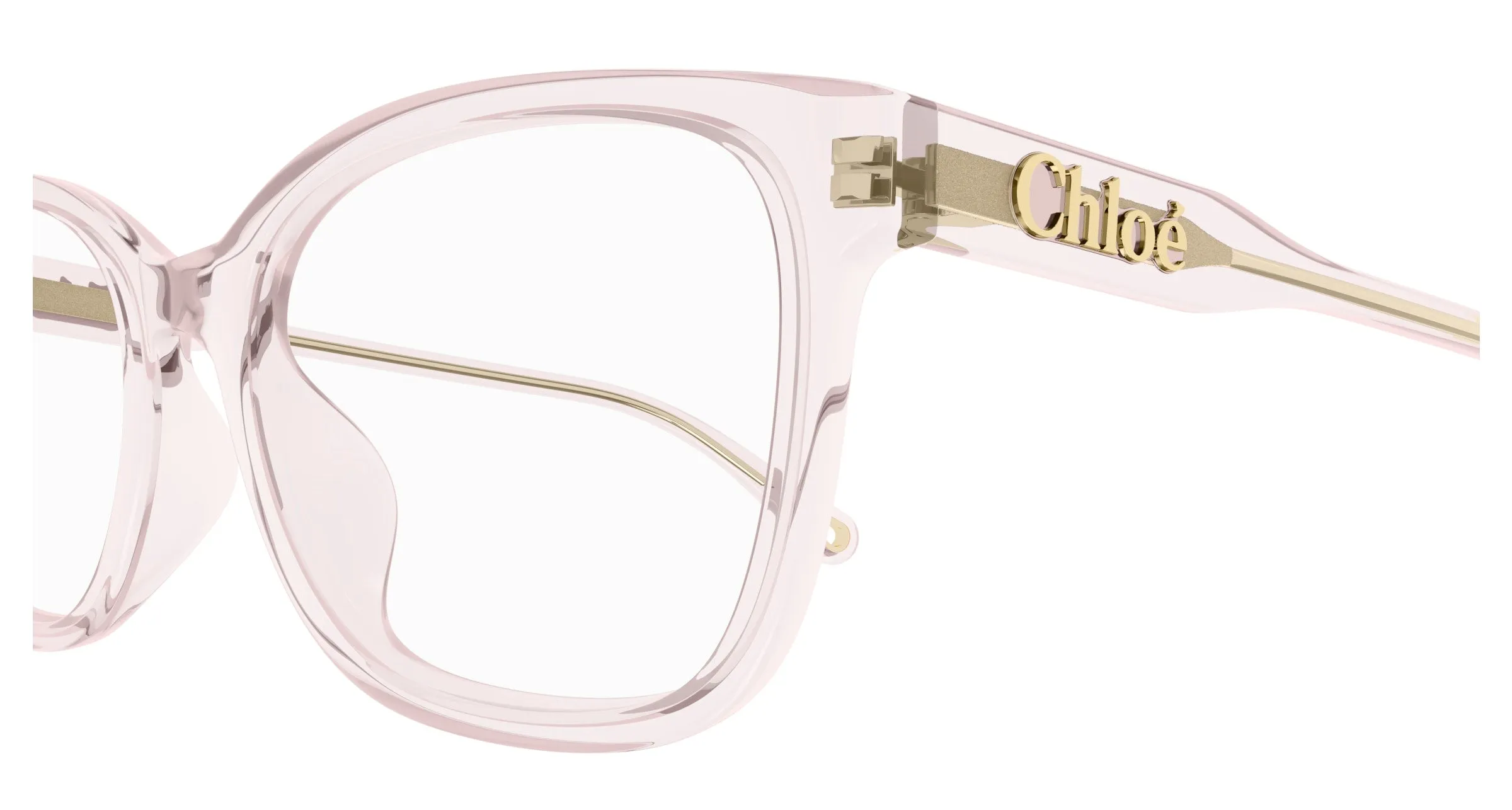 Chloé CH0276OA 003 Montature da vista Acetato Rosa Trasparente Squadrata - immagine 3