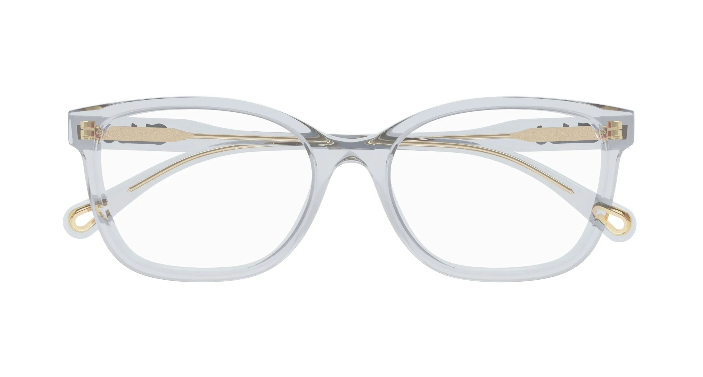 Chloé CH0276OA 002 Montature da vista Acetato Grigio Trasparente Squadrata - immagine 2