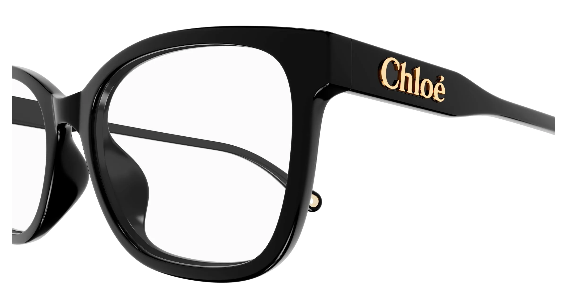 Chloé CH0276OA 001 Montature da vista Acetato Nero Trasparente Squadrata - immagine 3