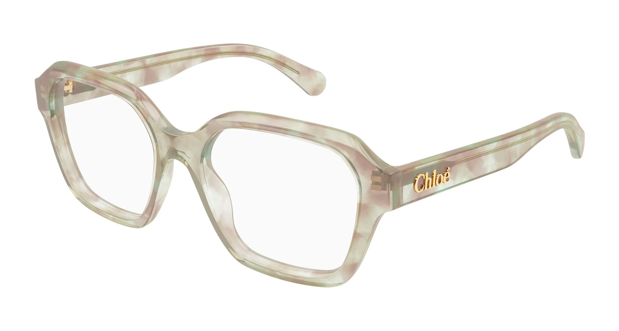 Chloé CH0272O 007 Montature da vista Acetato Havana Trasparente Squadrata - immagine 1