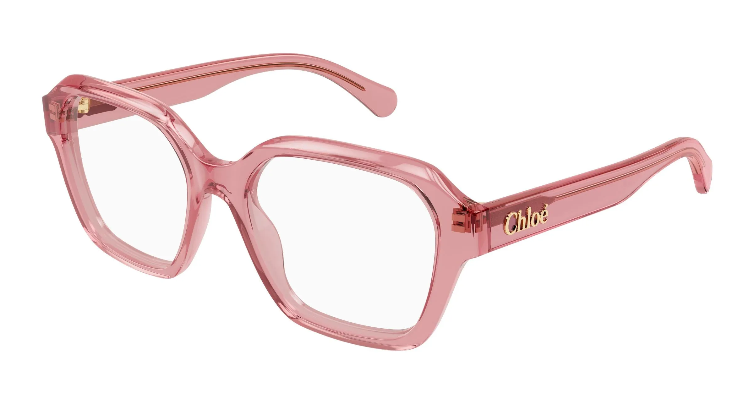 Chloé CH0272O 006 Montature da vista Acetato Rosa Trasparente Squadrata - immagine 1